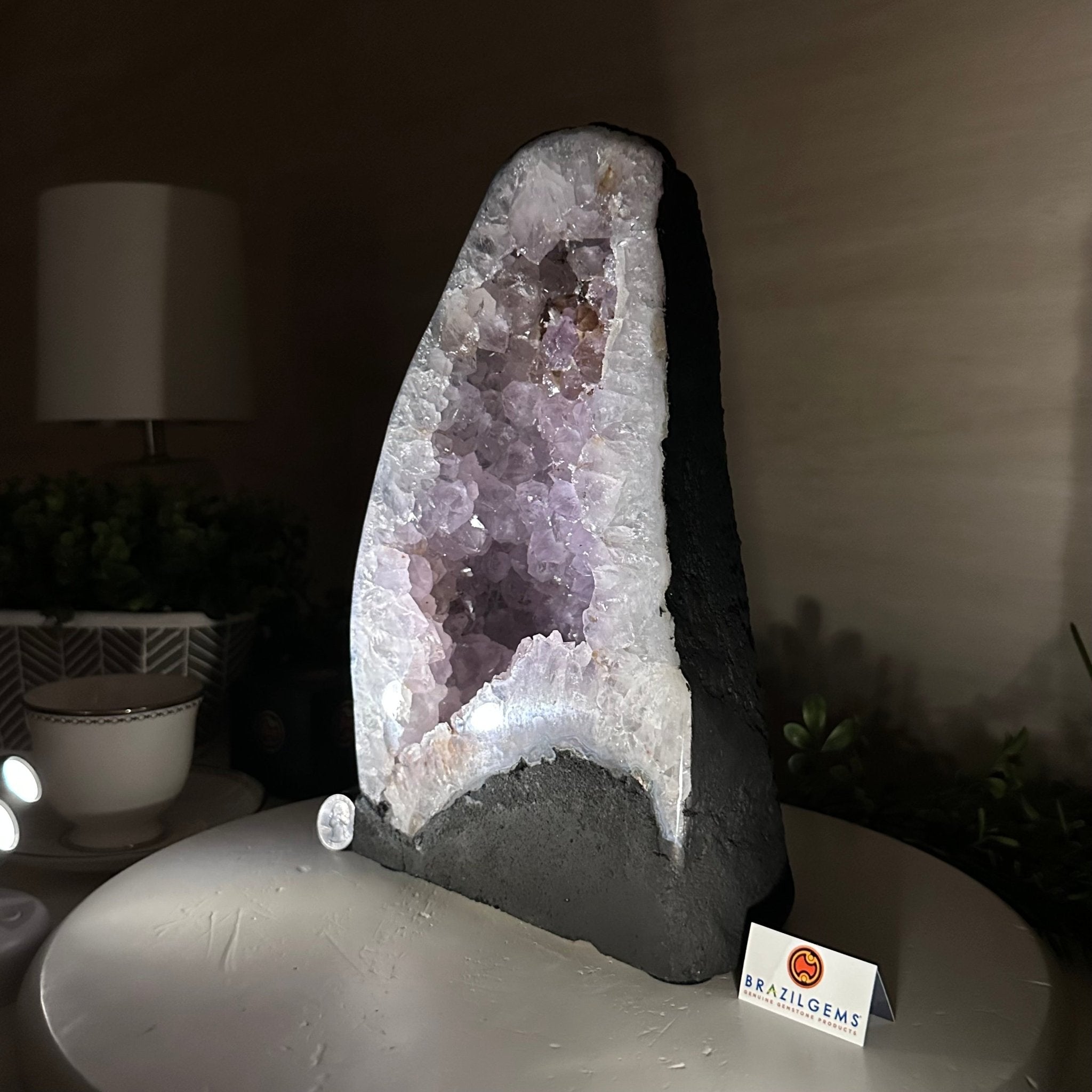 Standard Plus Quality Amethyst Cathedral, 14.4 lbs & 11.6" Tall #5601 - 1244 - Brazil GemsBrazil GemsStandard Plus Quality Amethyst Cathedral, 14.4 lbs & 11.6" Tall #5601 - 1244Cathedrals5601 - 1244