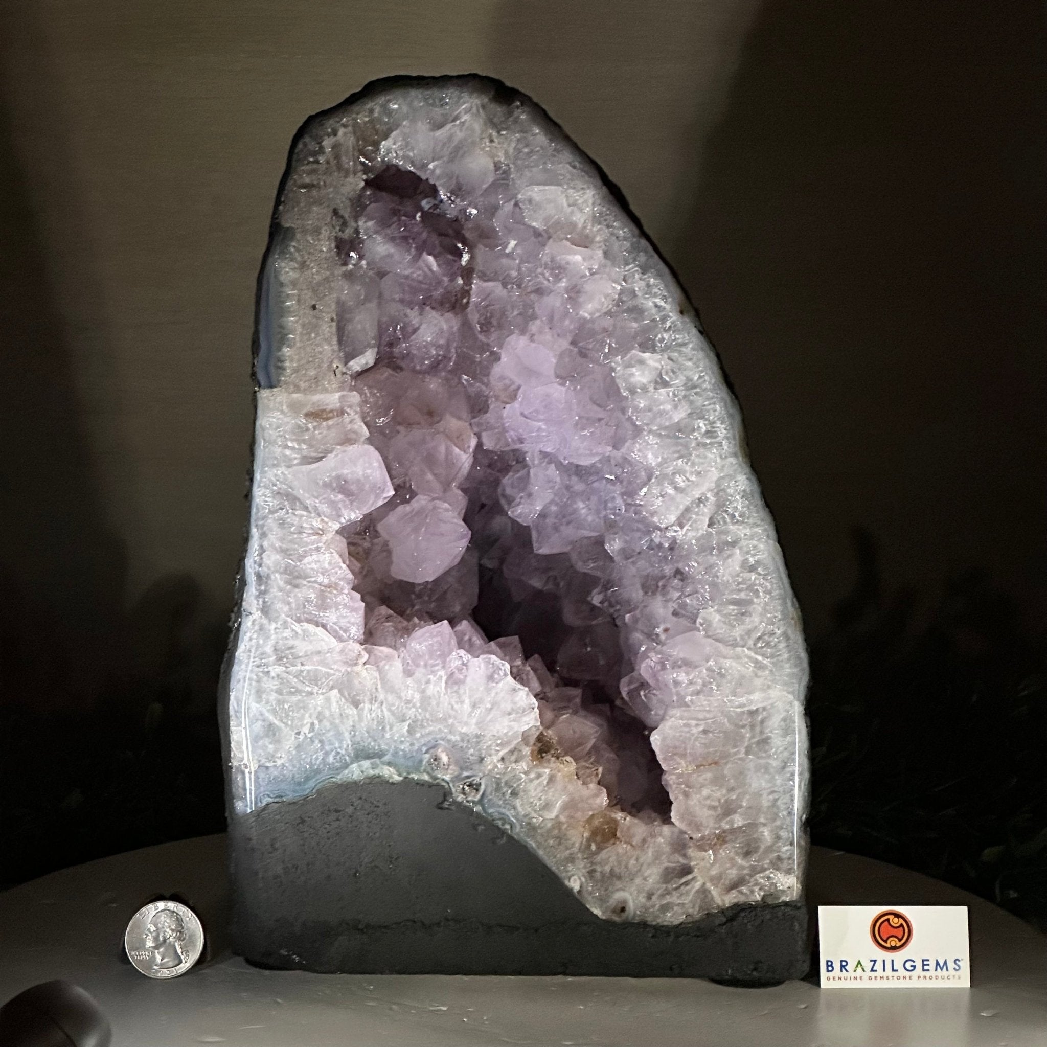 Standard Plus Quality Amethyst Cathedral, 16.1 lbs & 10.9" Tall #5601 - 1246 - Brazil GemsBrazil GemsStandard Plus Quality Amethyst Cathedral, 16.1 lbs & 10.9" Tall #5601 - 1246Cathedrals5601 - 1246