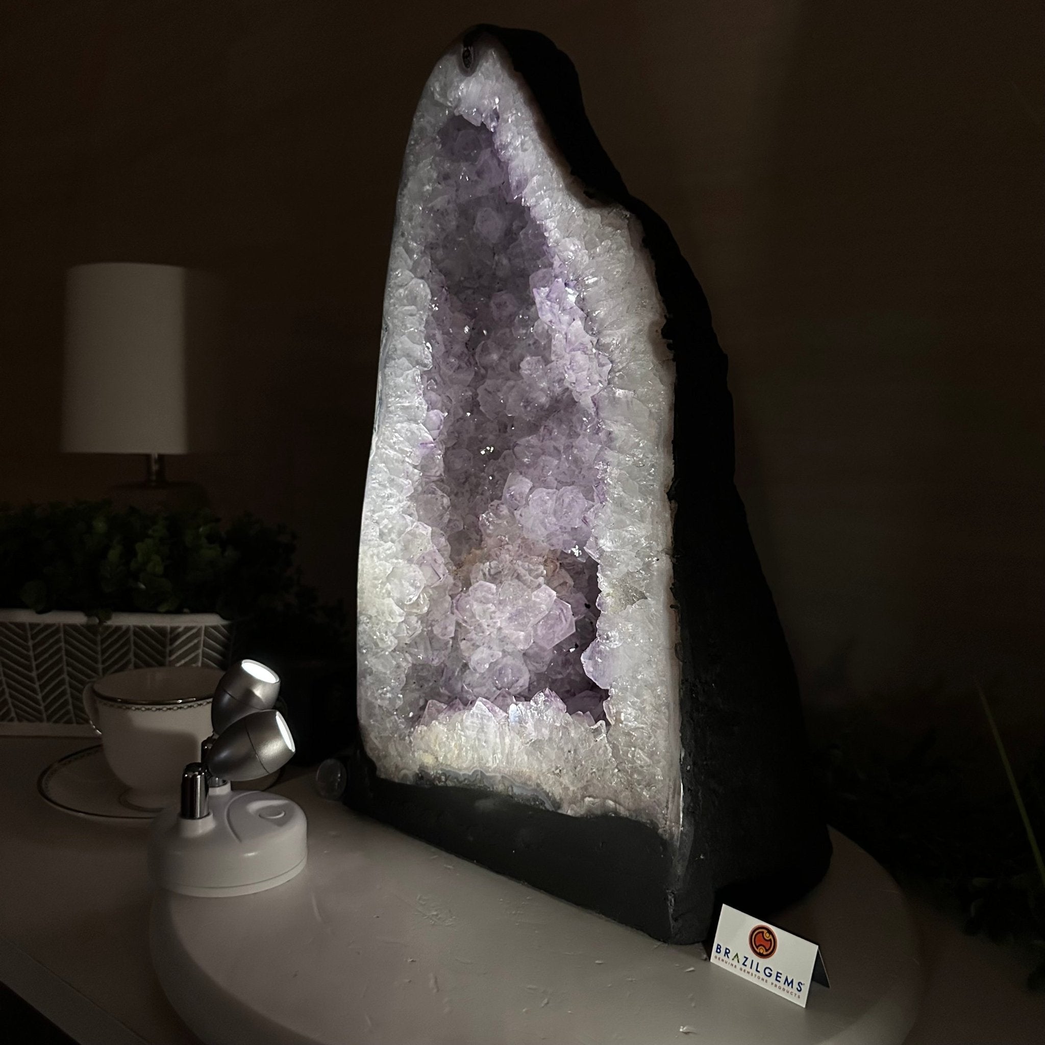 Standard Plus Quality Amethyst Cathedral, 37.1 lbs & 16.6" Tall #5601 - 1255 - Brazil GemsBrazil GemsStandard Plus Quality Amethyst Cathedral, 37.1 lbs & 16.6" Tall #5601 - 1255Cathedrals5601 - 1255