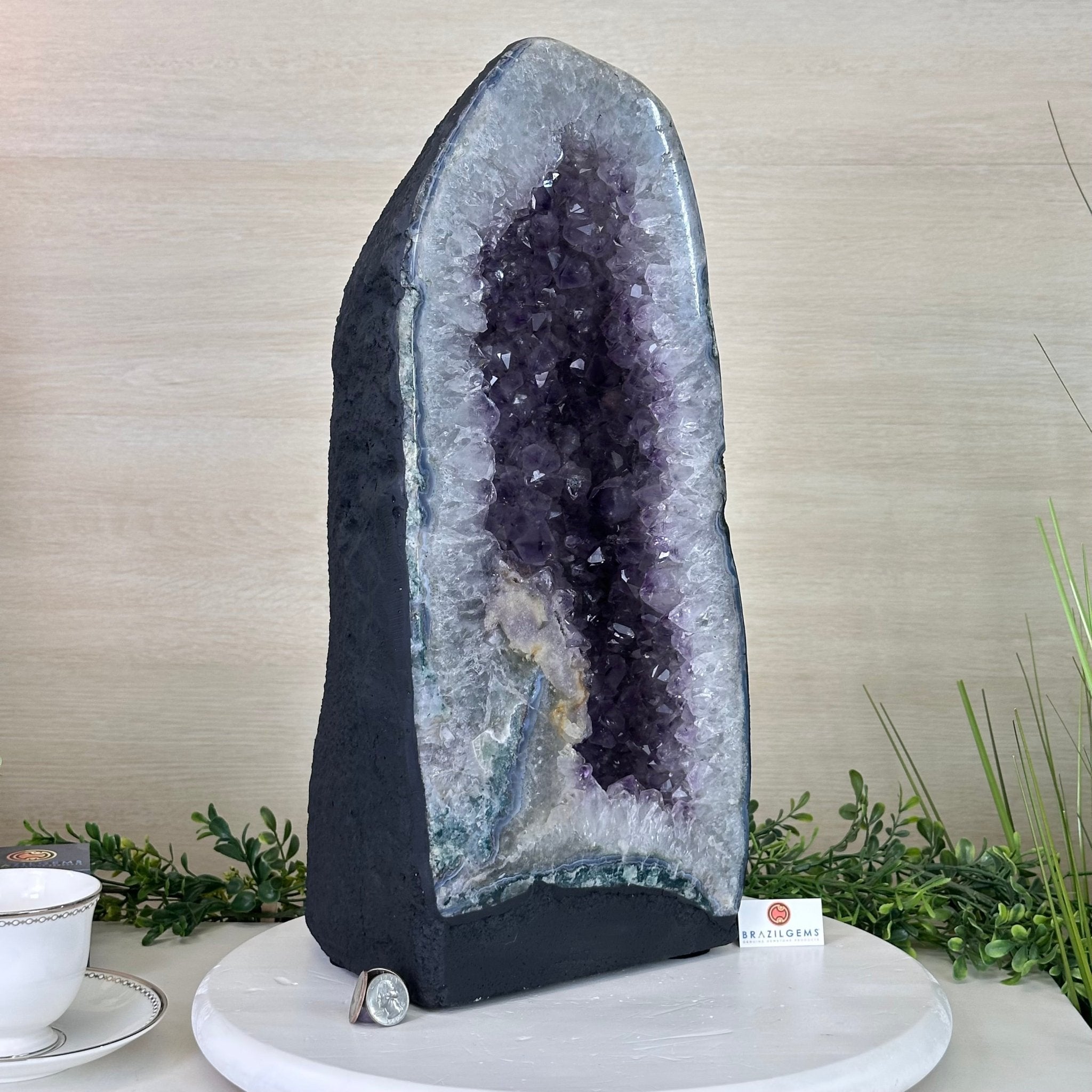 Standard Plus Quality Amethyst Cathedral, 47.7 lbs & 18.4" Tall #5601 - 1257 - Brazil GemsBrazil GemsStandard Plus Quality Amethyst Cathedral, 47.7 lbs & 18.4" Tall #5601 - 1257Cathedrals5601 - 1257