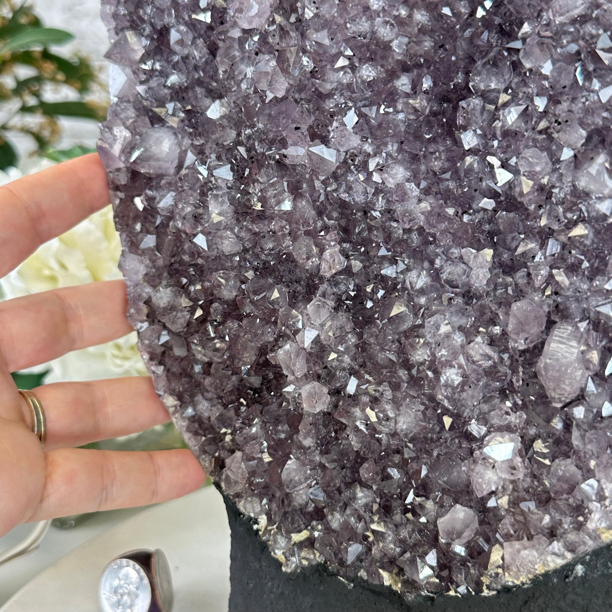 Standard Plus Quality Amethyst Crystal on Cement Base, 69.9 lbs and 22" Tall #5614-0097 - Brazil GemsBrazil GemsStandard Plus Quality Amethyst Crystal on Cement Base, 69.9 lbs and 22" Tall #5614-0097Clusters on Cement Bases5614-0097