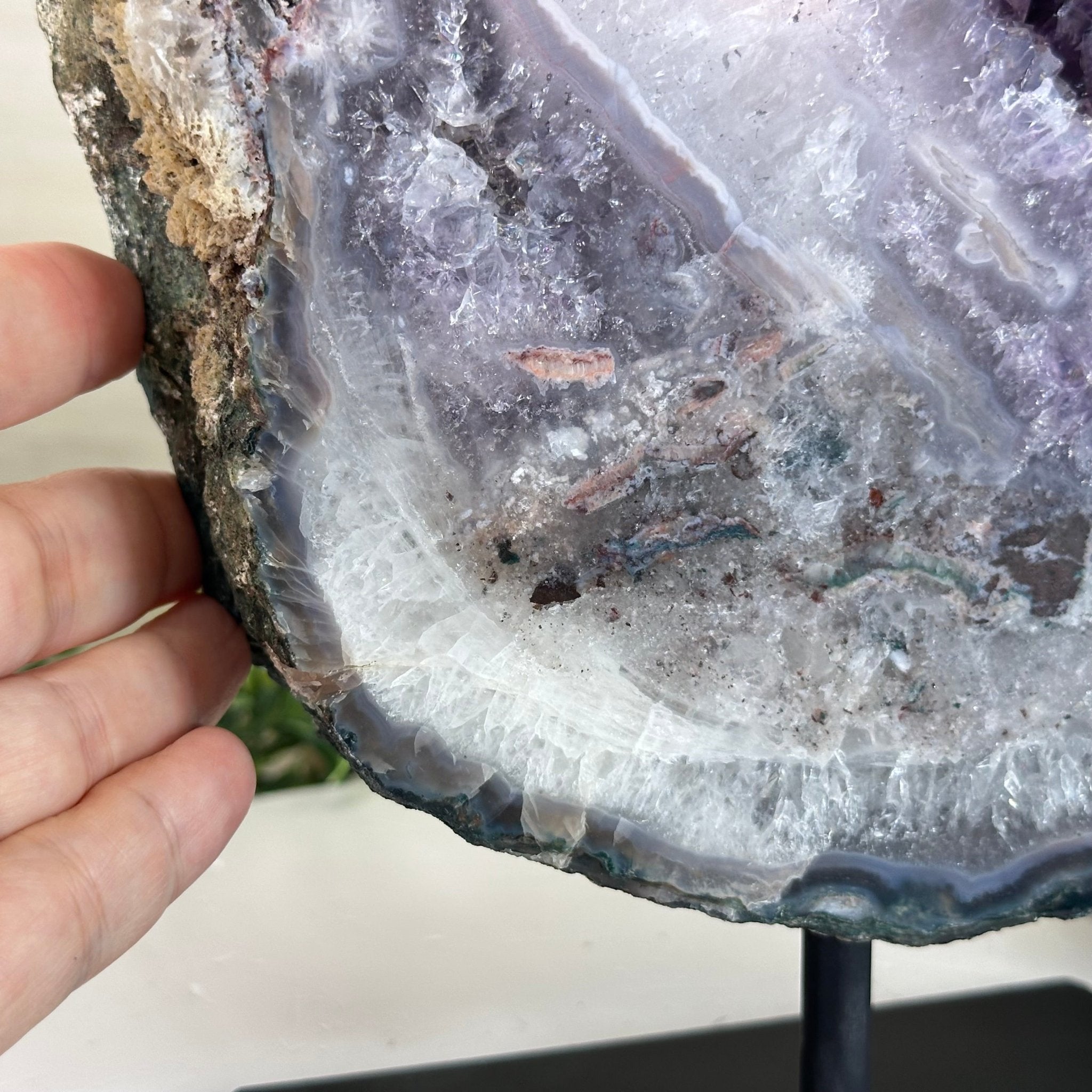 Standard Plus Quality Amethyst Crystal Slice, 10.1 lbs & 11.4" Tall #5621AM - 006 - Brazil GemsBrazil GemsStandard Plus Quality Amethyst Crystal Slice, 10.1 lbs & 11.4" Tall #5621AM - 006Slices on Fixed Bases5621AM - 006