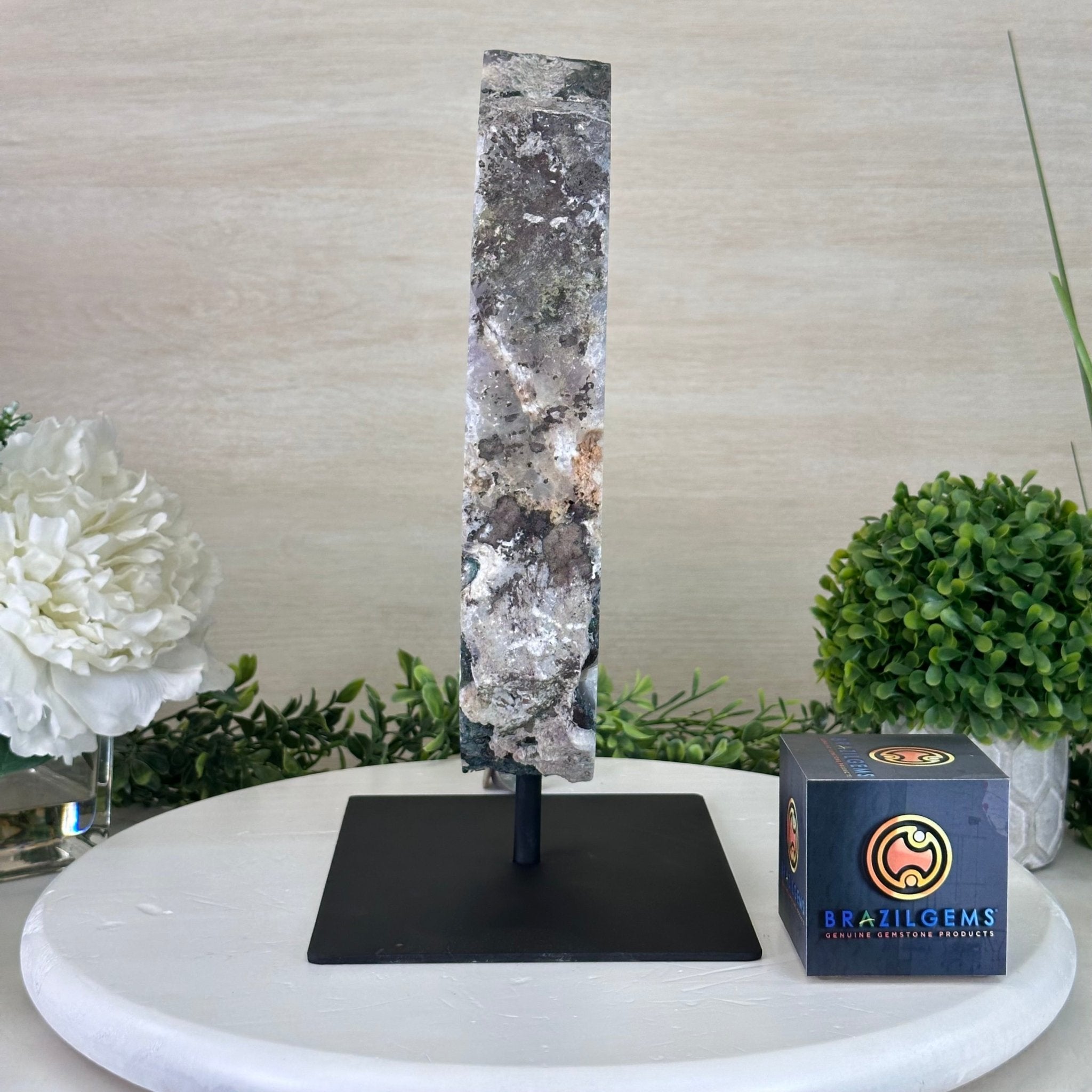 Standard Plus Quality Amethyst Crystal Slice, 10.3 lbs & 11.9" Tall #5621AM - 007 - Brazil GemsBrazil GemsStandard Plus Quality Amethyst Crystal Slice, 10.3 lbs & 11.9" Tall #5621AM - 007Slices on Fixed Bases5621AM - 007