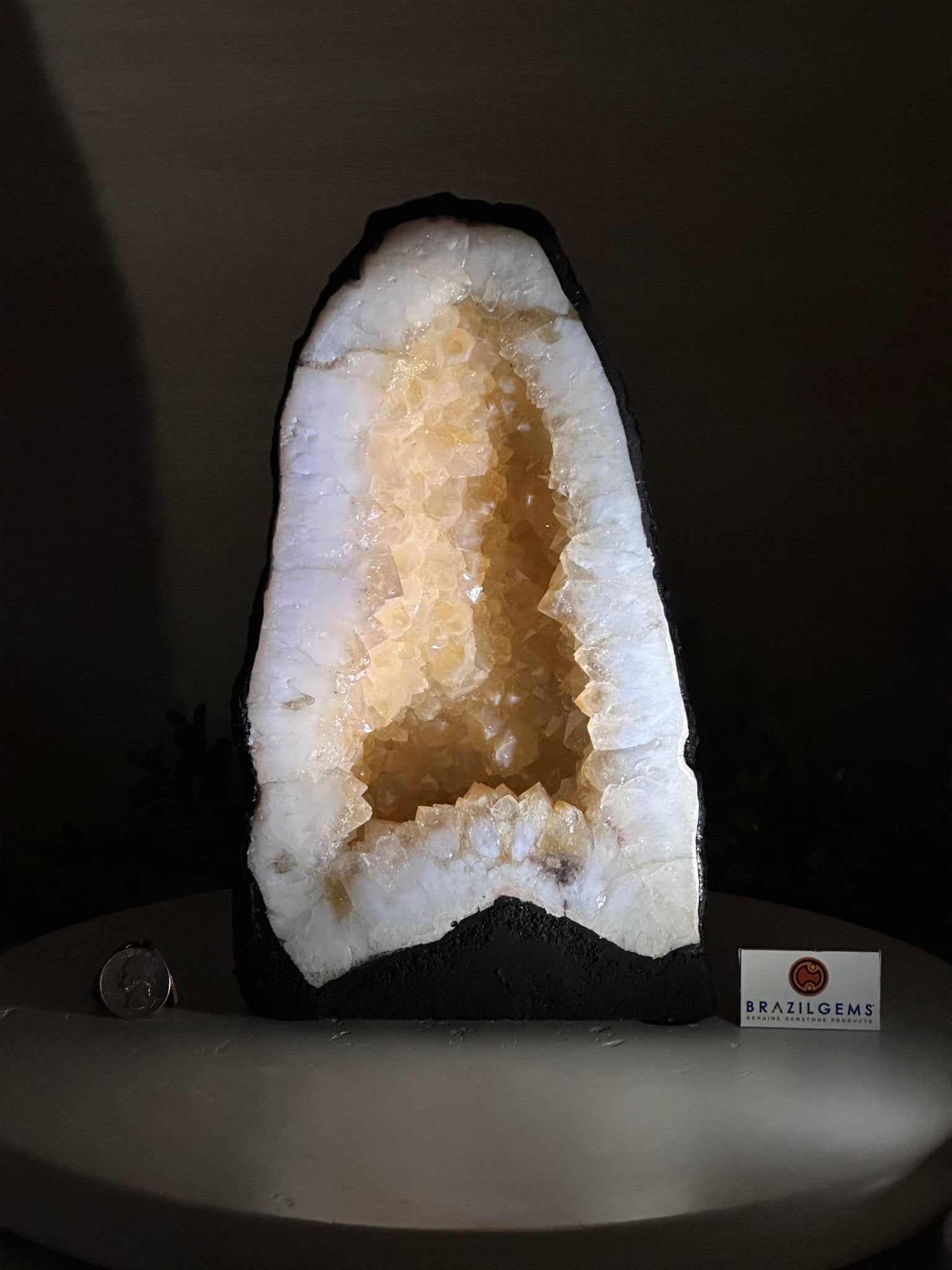 Standard Plus Quality Citrine Cathedral, 11.9 lbs & 10.9" Tall 5603 - 0353 - Brazil GemsBrazil GemsStandard Plus Quality Citrine Cathedral, 11.9 lbs & 10.9" Tall 5603 - 0353Cathedrals5603 - 0353