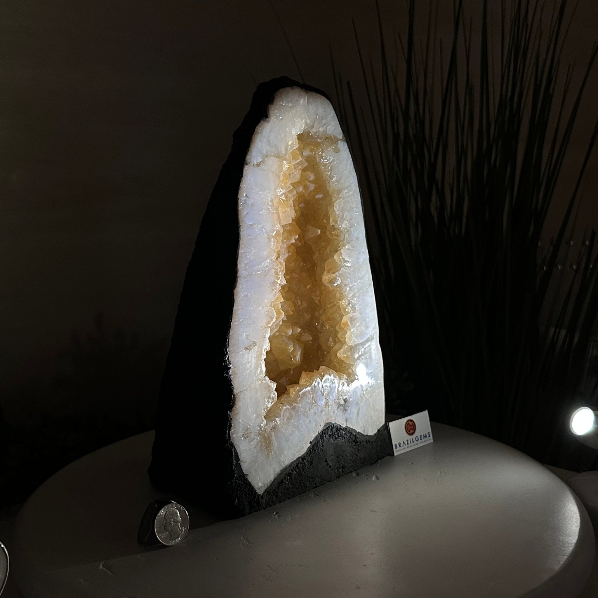 Standard Plus Quality Citrine Cathedral, 11.9 lbs & 10.9" Tall 5603 - 0353 - Brazil GemsBrazil GemsStandard Plus Quality Citrine Cathedral, 11.9 lbs & 10.9" Tall 5603 - 0353Cathedrals5603 - 0353