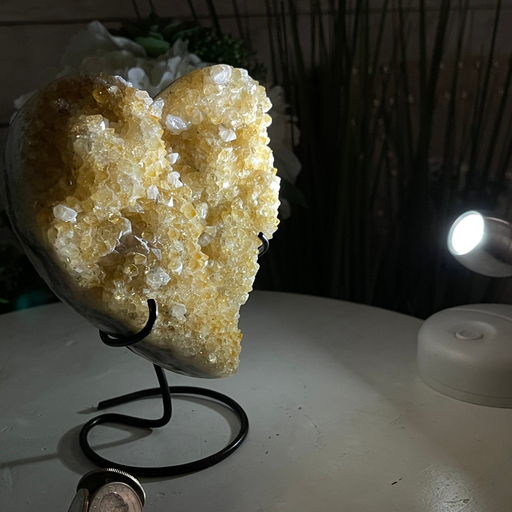 Citrine Heart-Shaped Geode Model #5465-0034 - Brazil Gems