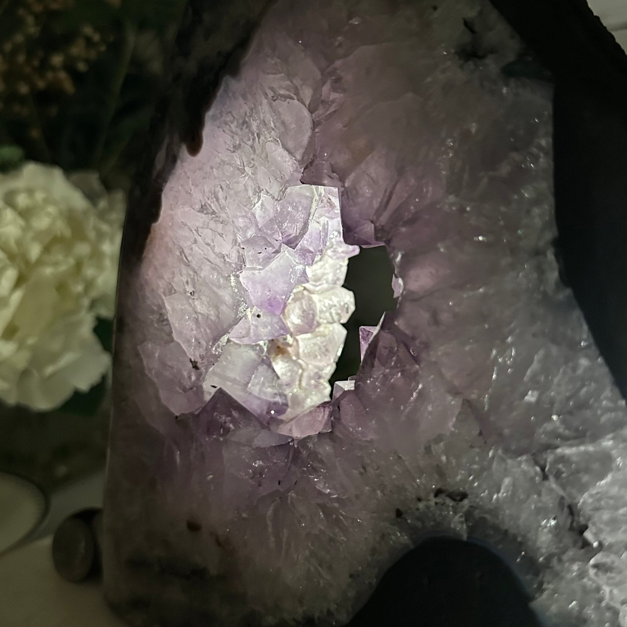 Standard Plus Quality Open 2 - Sided Amethyst Cathedral 14.6 lbs & 11.3" Tall #5605 - 0172 - Brazil GemsBrazil GemsStandard Plus Quality Open 2 - Sided Amethyst Cathedral 14.6 lbs & 11.3" Tall #5605 - 0172Open 2 - Sided Cathedrals5605 - 0172