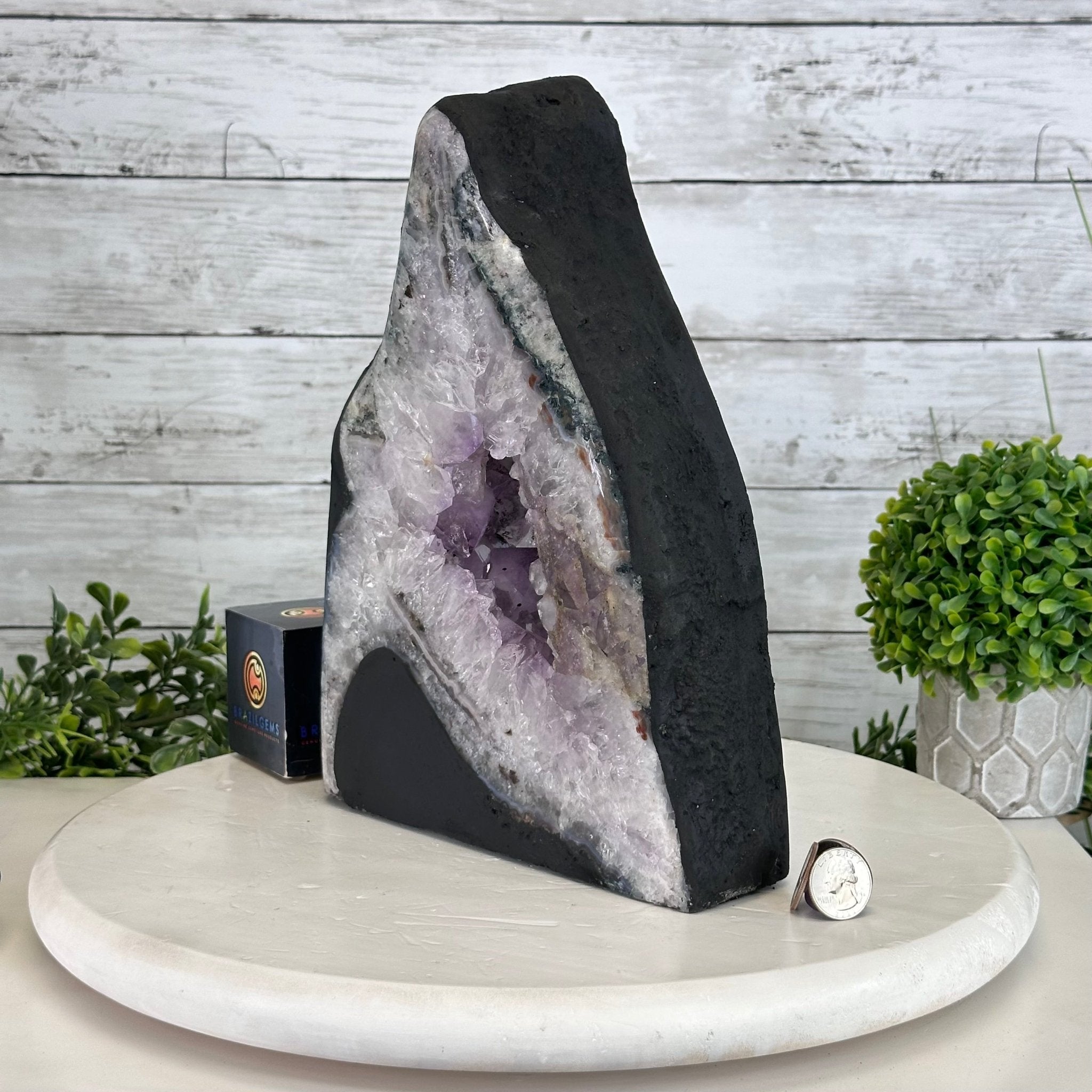 Standard Plus Quality Open 2 - Sided Amethyst Cathedral 14.6 lbs & 11.3" Tall #5605 - 0172 - Brazil GemsBrazil GemsStandard Plus Quality Open 2 - Sided Amethyst Cathedral 14.6 lbs & 11.3" Tall #5605 - 0172Open 2 - Sided Cathedrals5605 - 0172