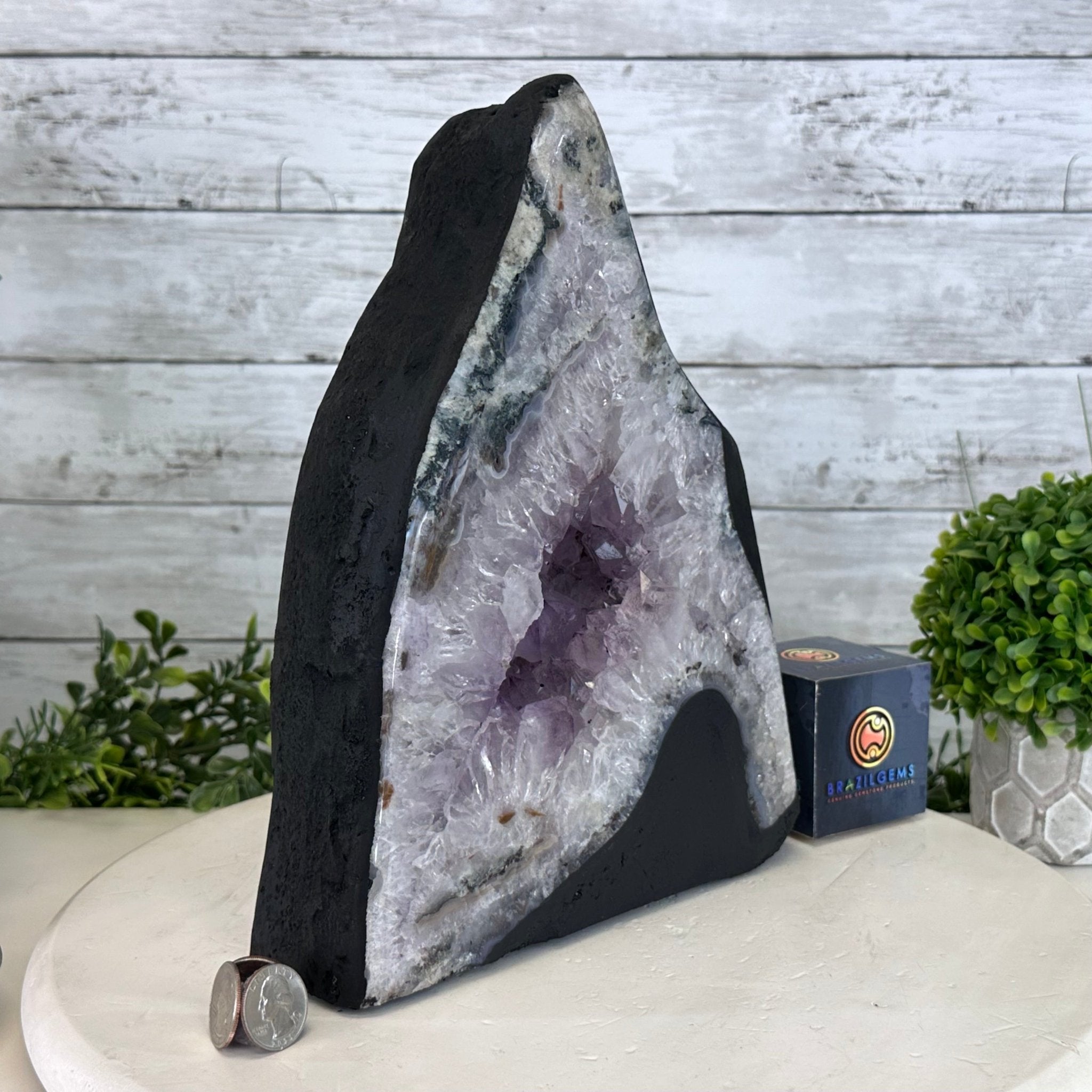 Standard Plus Quality Open 2 - Sided Amethyst Cathedral 14.6 lbs & 11.3" Tall #5605 - 0172 - Brazil GemsBrazil GemsStandard Plus Quality Open 2 - Sided Amethyst Cathedral 14.6 lbs & 11.3" Tall #5605 - 0172Open 2 - Sided Cathedrals5605 - 0172