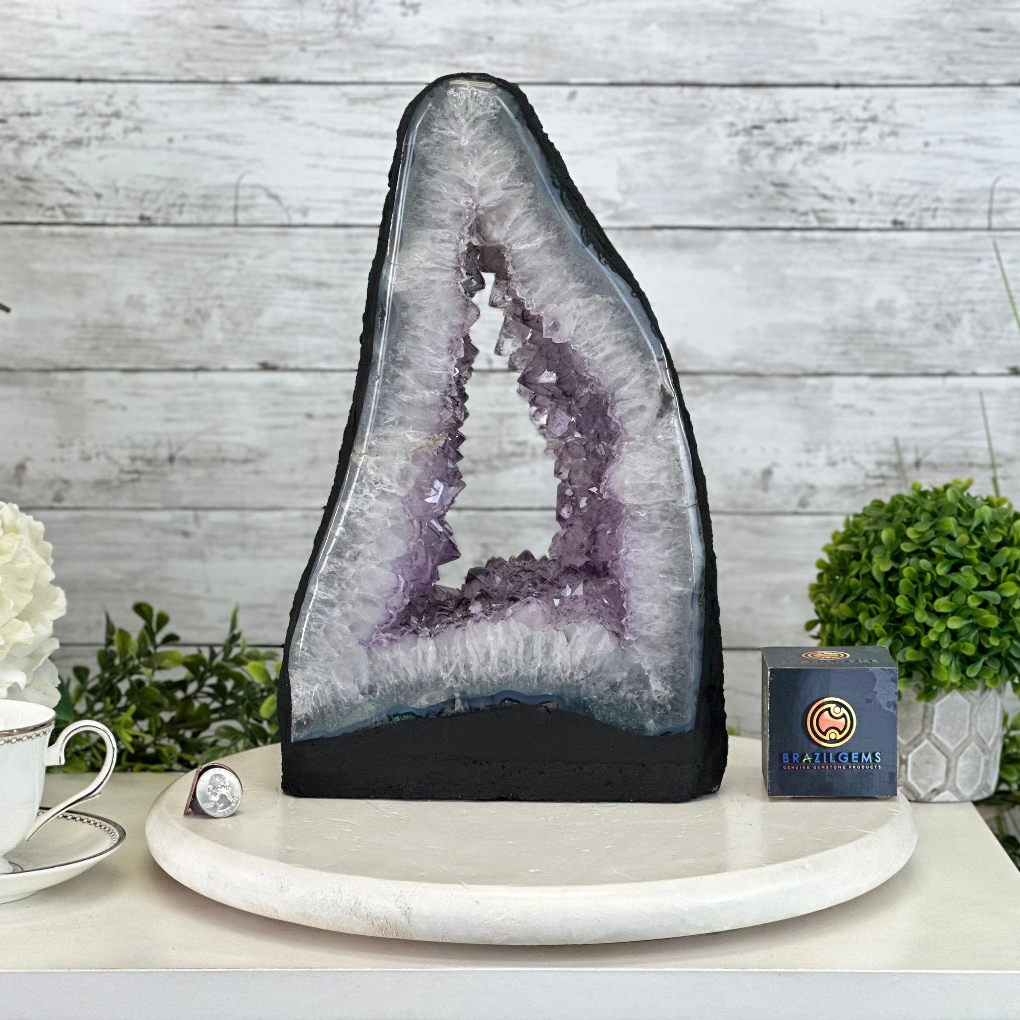 Standard Plus Quality Open 2 - Sided Amethyst Cathedral 15.8 lbs & 14" Tall #5605 - 0167 - Brazil GemsBrazil GemsStandard Plus Quality Open 2 - Sided Amethyst Cathedral 15.8 lbs & 14" Tall #5605 - 0167Open 2 - Sided Cathedrals5605 - 0167