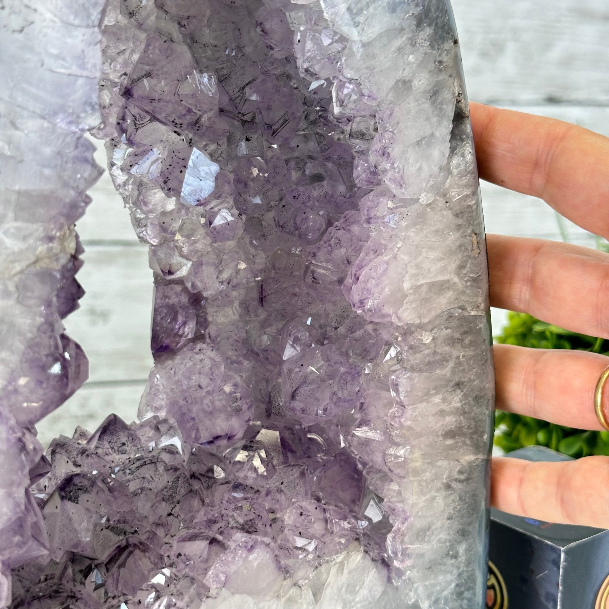 Standard Plus Quality Open 2 - Sided Amethyst Cathedral 15.8 lbs & 14" Tall #5605 - 0167 - Brazil GemsBrazil GemsStandard Plus Quality Open 2 - Sided Amethyst Cathedral 15.8 lbs & 14" Tall #5605 - 0167Open 2 - Sided Cathedrals5605 - 0167