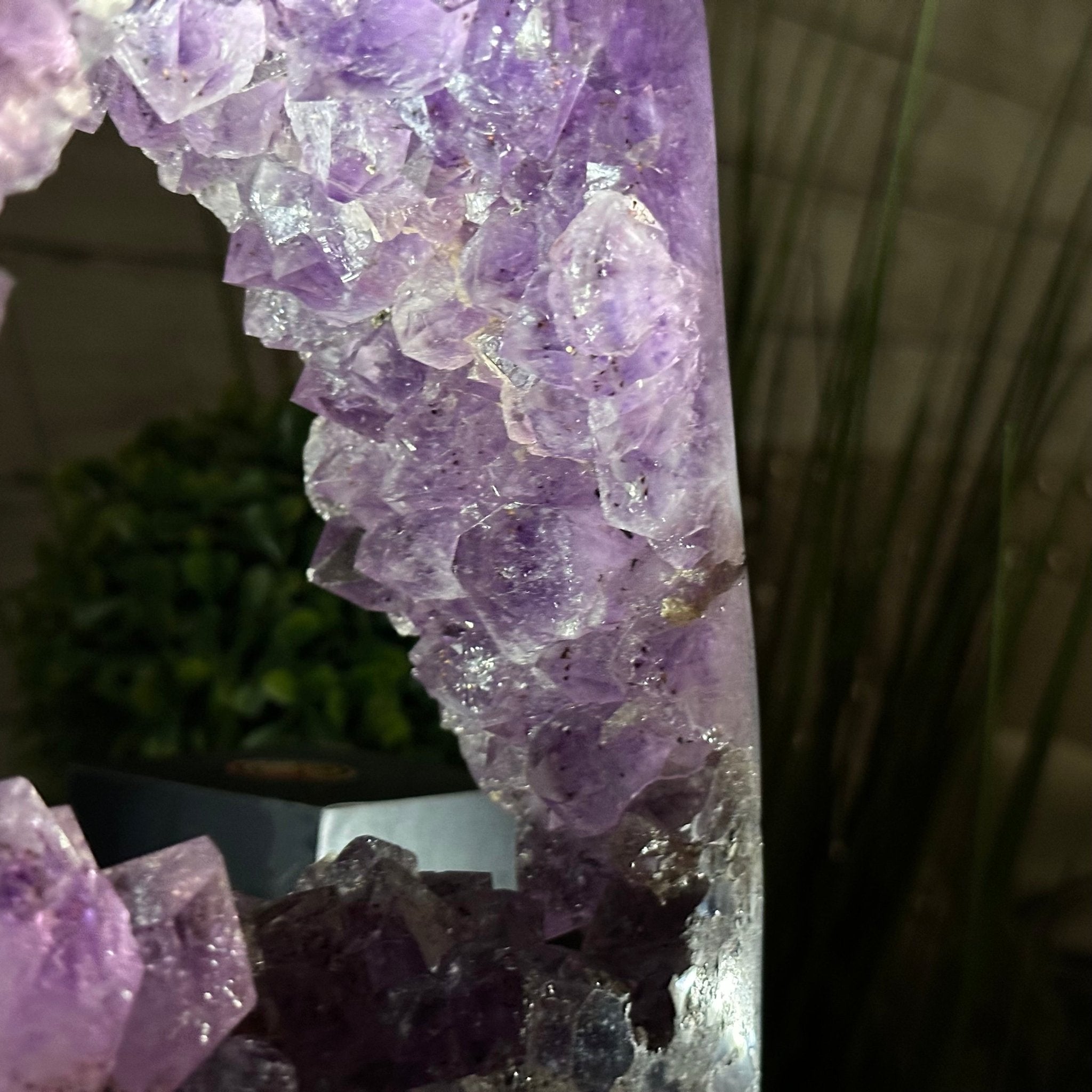 Standard Plus Quality Open 2 - Sided Amethyst Cathedral 7.3 lbs & 9.7" Tall #5605 - 0158 - Brazil GemsBrazil GemsStandard Plus Quality Open 2 - Sided Amethyst Cathedral 7.3 lbs & 9.7" Tall #5605 - 0158Open 2 - Sided Cathedrals5605 - 0158