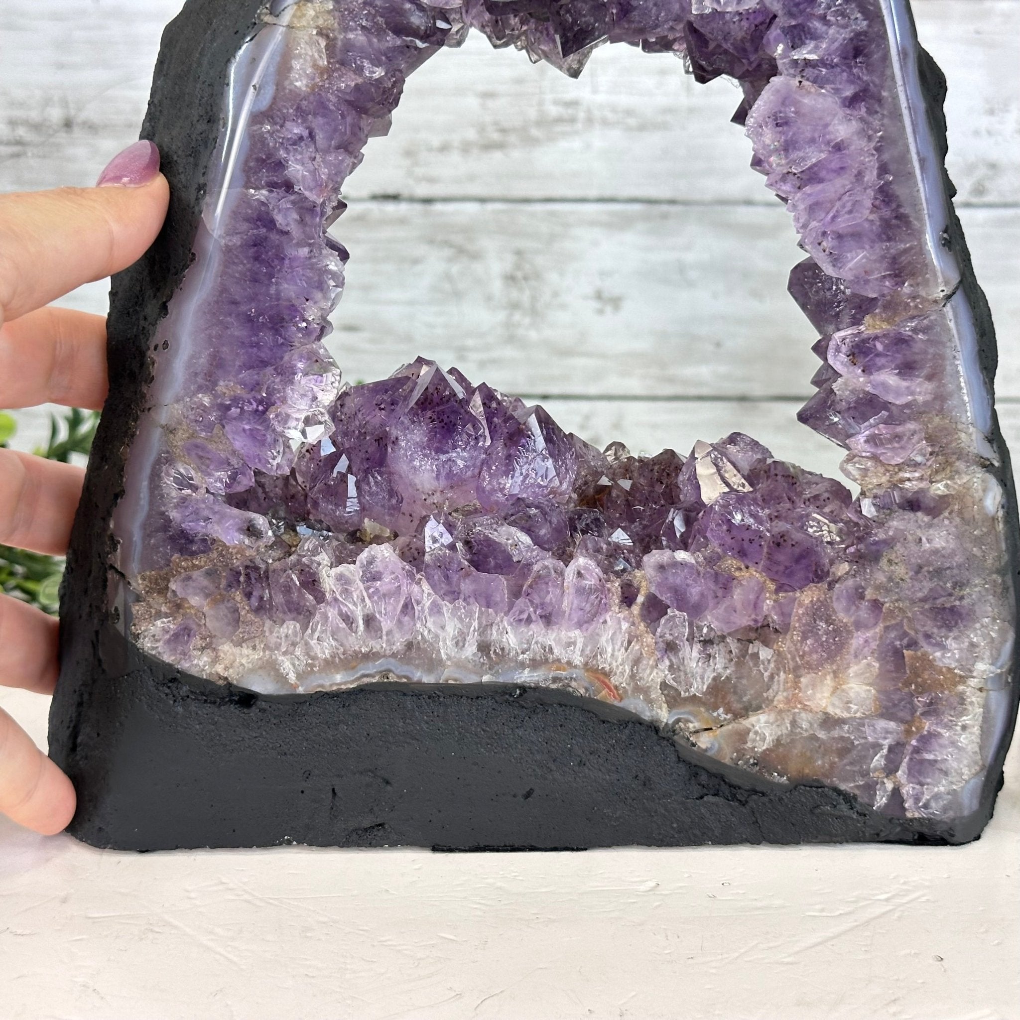 Standard Plus Quality Open 2 - Sided Amethyst Cathedral 7.3 lbs & 9.7" Tall #5605 - 0158 - Brazil GemsBrazil GemsStandard Plus Quality Open 2 - Sided Amethyst Cathedral 7.3 lbs & 9.7" Tall #5605 - 0158Open 2 - Sided Cathedrals5605 - 0158