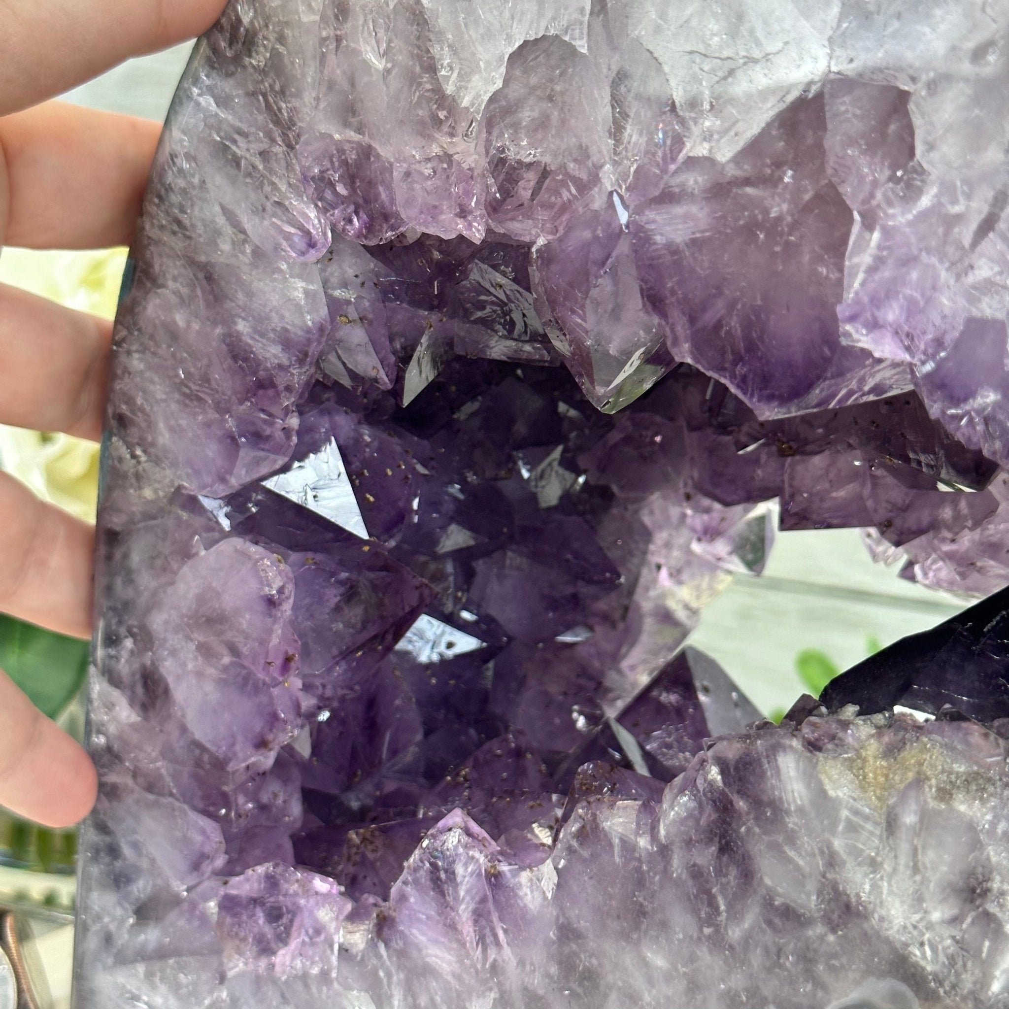 Standard Plus Quality Open 2-Sided Brazilian Amethyst Cathedral, 20.9 lbs, 9.75" tall, Model #5605-0128 by Brazil Gems - Brazil GemsBrazil GemsStandard Plus Quality Open 2-Sided Brazilian Amethyst Cathedral, 20.9 lbs, 9.75" tall, Model #5605-0128 by Brazil GemsOpen 2-Sided Cathedrals5605-0128
