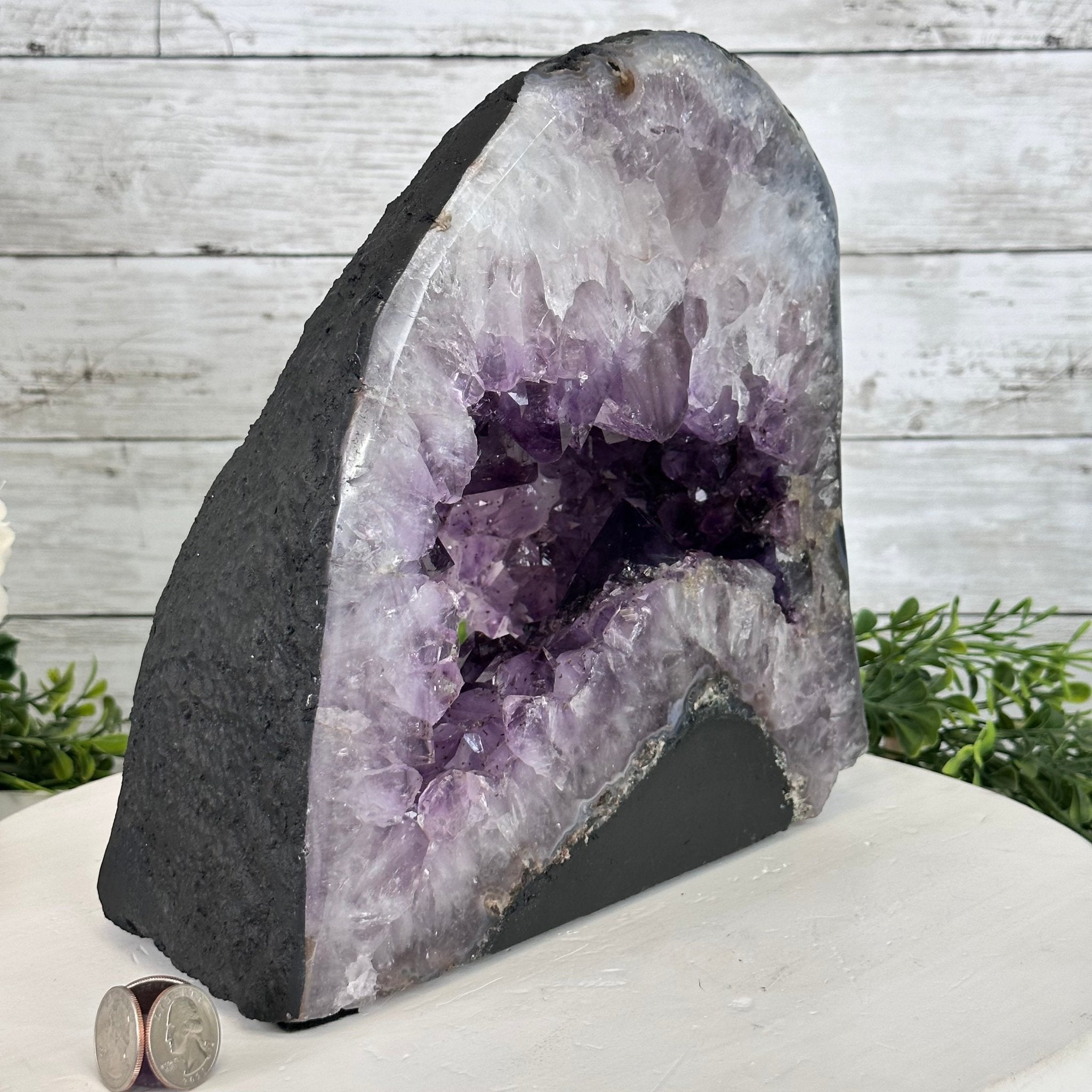 Standard Plus Quality Open 2-Sided Brazilian Amethyst Cathedral, 20.9 lbs, 9.75" tall, Model #5605-0128 by Brazil Gems - Brazil GemsBrazil GemsStandard Plus Quality Open 2-Sided Brazilian Amethyst Cathedral, 20.9 lbs, 9.75" tall, Model #5605-0128 by Brazil GemsOpen 2-Sided Cathedrals5605-0128