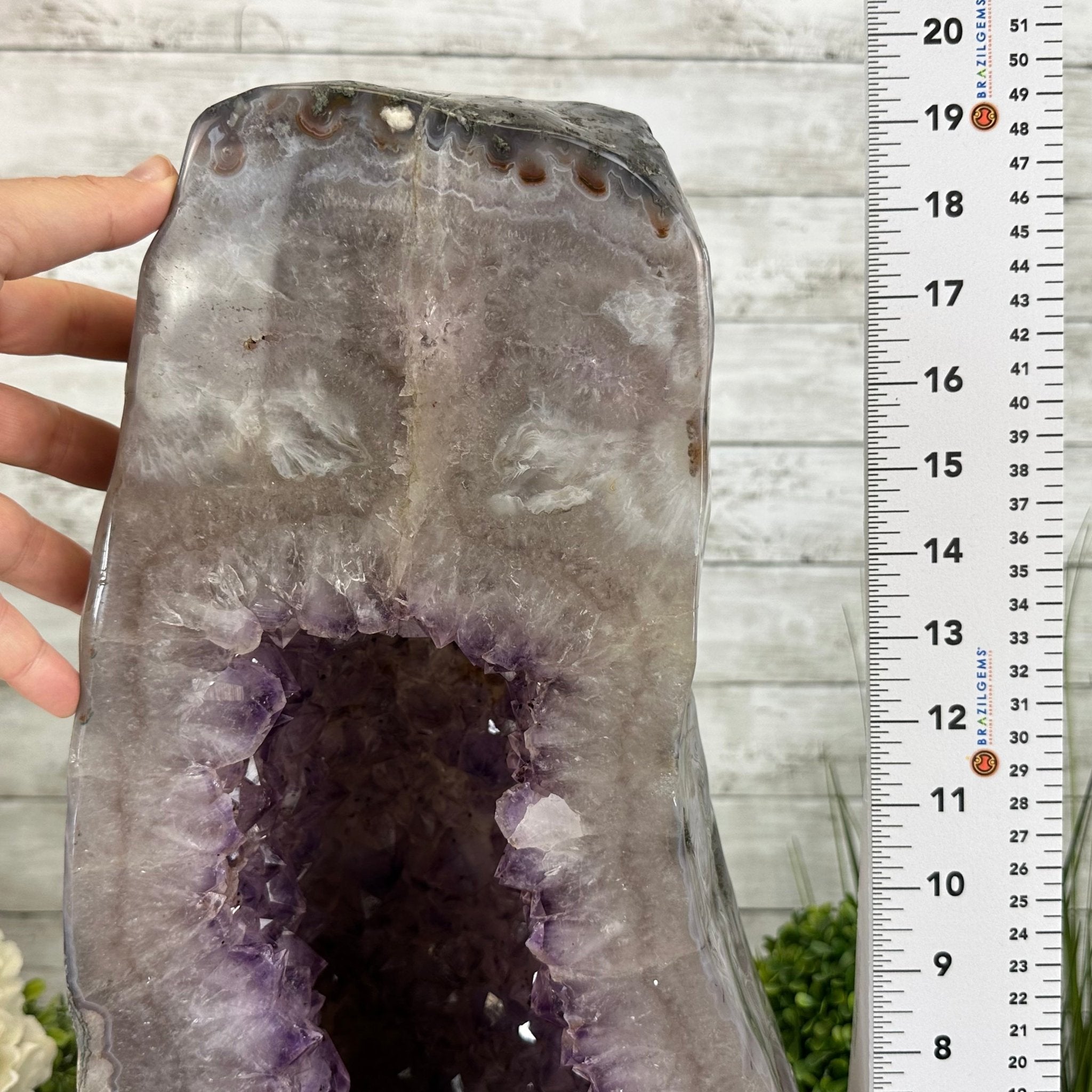Standard Plus Quality Polished Brazilian Amethyst Cathedral, 67.5 lbs & 19.4" tall Model #5602-0163 by Brazil Gems - Brazil GemsBrazil GemsStandard Plus Quality Polished Brazilian Amethyst Cathedral, 67.5 lbs & 19.4" tall Model #5602-0163 by Brazil GemsPolished Cathedrals5602-0163