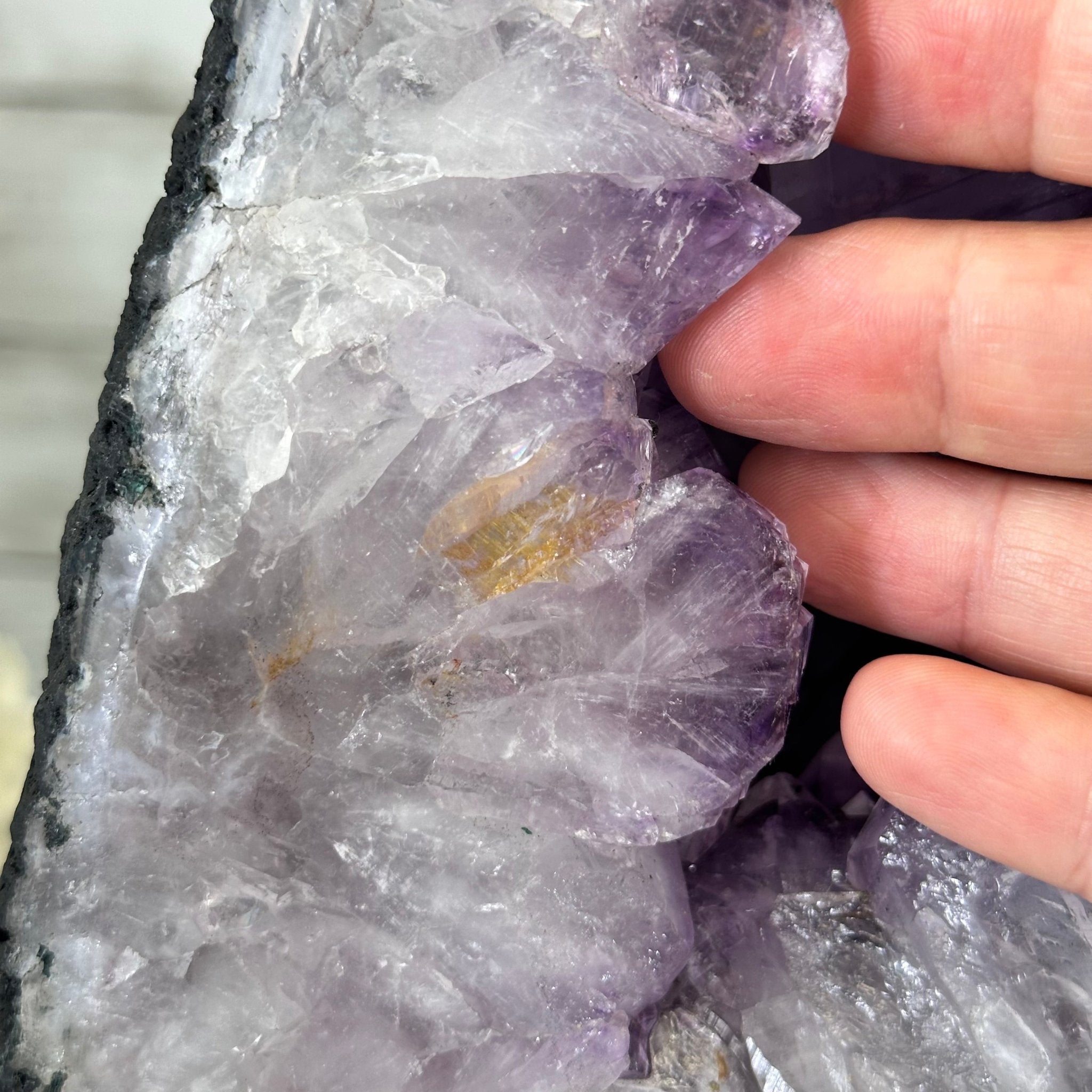 Standard Quality Amethyst Crystal on Cement Base, 37.7 lbs & 12.5" Tall #5614-0079 - Brazil GemsBrazil GemsStandard Quality Amethyst Crystal on Cement Base, 37.7 lbs & 12.5" Tall #5614-0079Clusters on Cement Bases5614-0079
