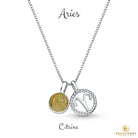 Sterling Silver Aries Zodiac Pendant Necklace w/ Natural Gemstone - Brazil GemsBrazil GemsSterling Silver Aries Zodiac Pendant Necklace w/ Natural GemstoneNecklace12SS9593 - 107