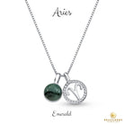 Sterling Silver Aries Zodiac Pendant Necklace w/ Natural Gemstone - Brazil GemsBrazil GemsSterling Silver Aries Zodiac Pendant Necklace w/ Natural GemstoneNecklace12SS9593 - 109