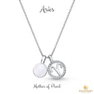 Sterling Silver Aries Zodiac Pendant Necklace w/ Natural Gemstone - Brazil GemsBrazil GemsSterling Silver Aries Zodiac Pendant Necklace w/ Natural GemstoneNecklace12SS9593 - 116