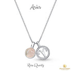 Sterling Silver Aries Zodiac Pendant Necklace w/ Natural Gemstone - Brazil GemsBrazil GemsSterling Silver Aries Zodiac Pendant Necklace w/ Natural GemstoneNecklace12SS9593 - 123