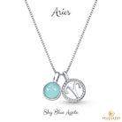 Sterling Silver Aries Zodiac Pendant Necklace w/ Natural Gemstone - Brazil GemsBrazil GemsSterling Silver Aries Zodiac Pendant Necklace w/ Natural GemstoneNecklace12SS9593 - 128