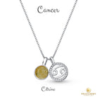 Sterling Silver Cancer Zodiac Pendant Necklace w/ Natural Gemstone - Brazil GemsBrazil GemsSterling Silver Cancer Zodiac Pendant Necklace w/ Natural GemstoneNecklace12SS9596 - 107