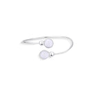 Sterling Silver Cuff Bracelet with 2 Round Natural Gemstones - Brazil GemsBrazil GemsSterling Silver Cuff Bracelet with 2 Round Natural GemstonesBracelet10SS9010 - 119