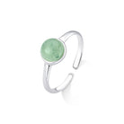 Sterling Silver Cuff Ring w/ Round Natural Gemstones - Brazil GemsBrazil GemsSterling Silver Cuff Ring w/ Round Natural GemstonesRing13SS9015B - 112