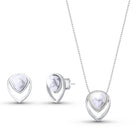 Sterling Silver Inverted Teardrop Necklace & Earring Set w/ Natural Gemstones - Brazil GemsBrazil GemsSterling Silver Inverted Teardrop Necklace & Earring Set w/ Natural GemstonesNecklace & Earring Set14SS9878 - 114