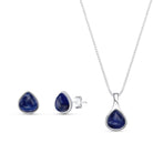 Sterling Silver Teardrop Necklace & Earring Set w/ Natural Gemstones - Brazil GemsBrazil GemsSterling Silver Teardrop Necklace & Earring Set w/ Natural GemstonesNecklace & Earring Set14SS9901 - 130