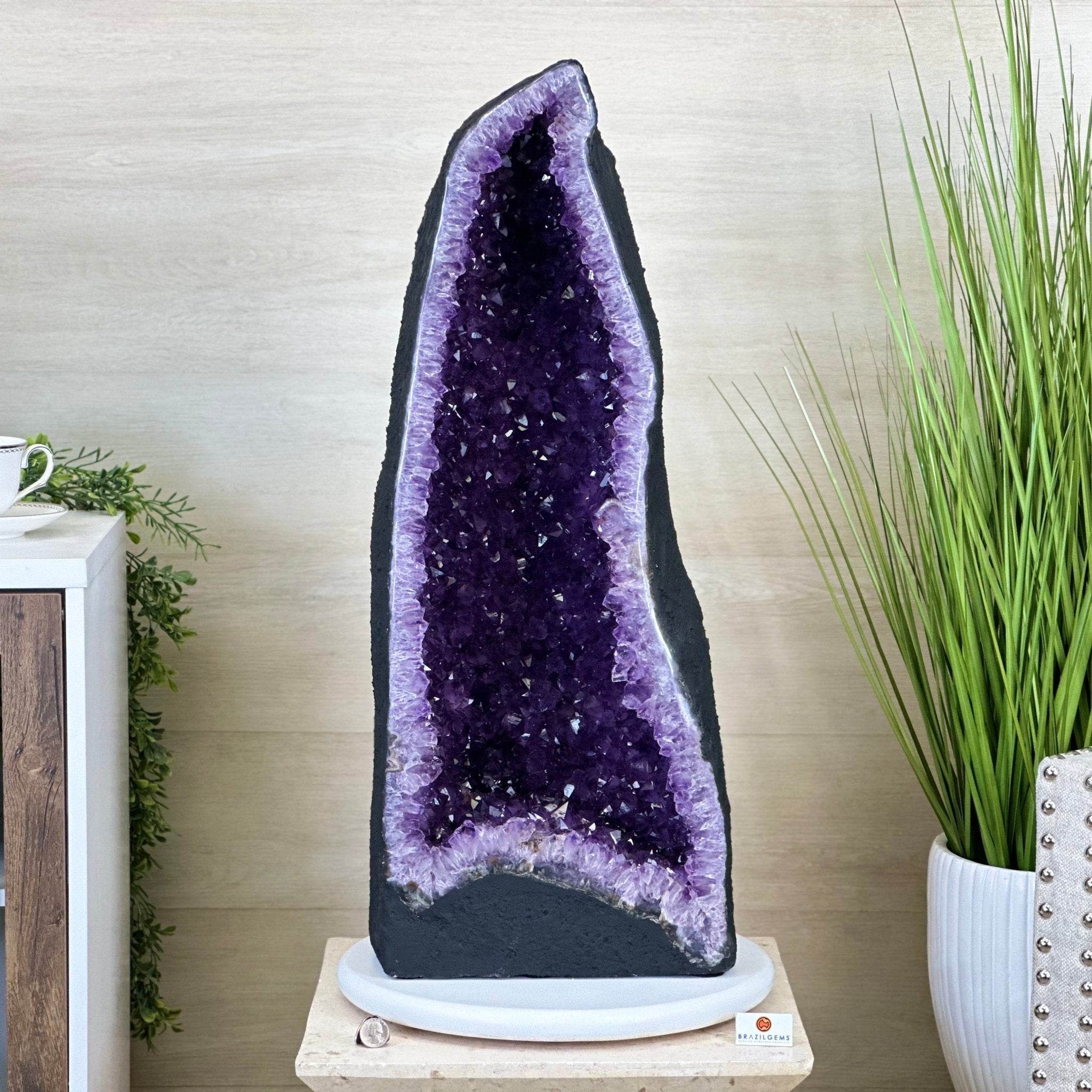 Super Quality Amethyst Cathedral, 110.3 lbs & 30.4 Inches Tall #5601 - 1494 - Brazil GemsBrazil GemsSuper Quality Amethyst Cathedral, 110.3 lbs & 30.4 Inches Tall #5601 - 1494Cathedrals5601 - 1494