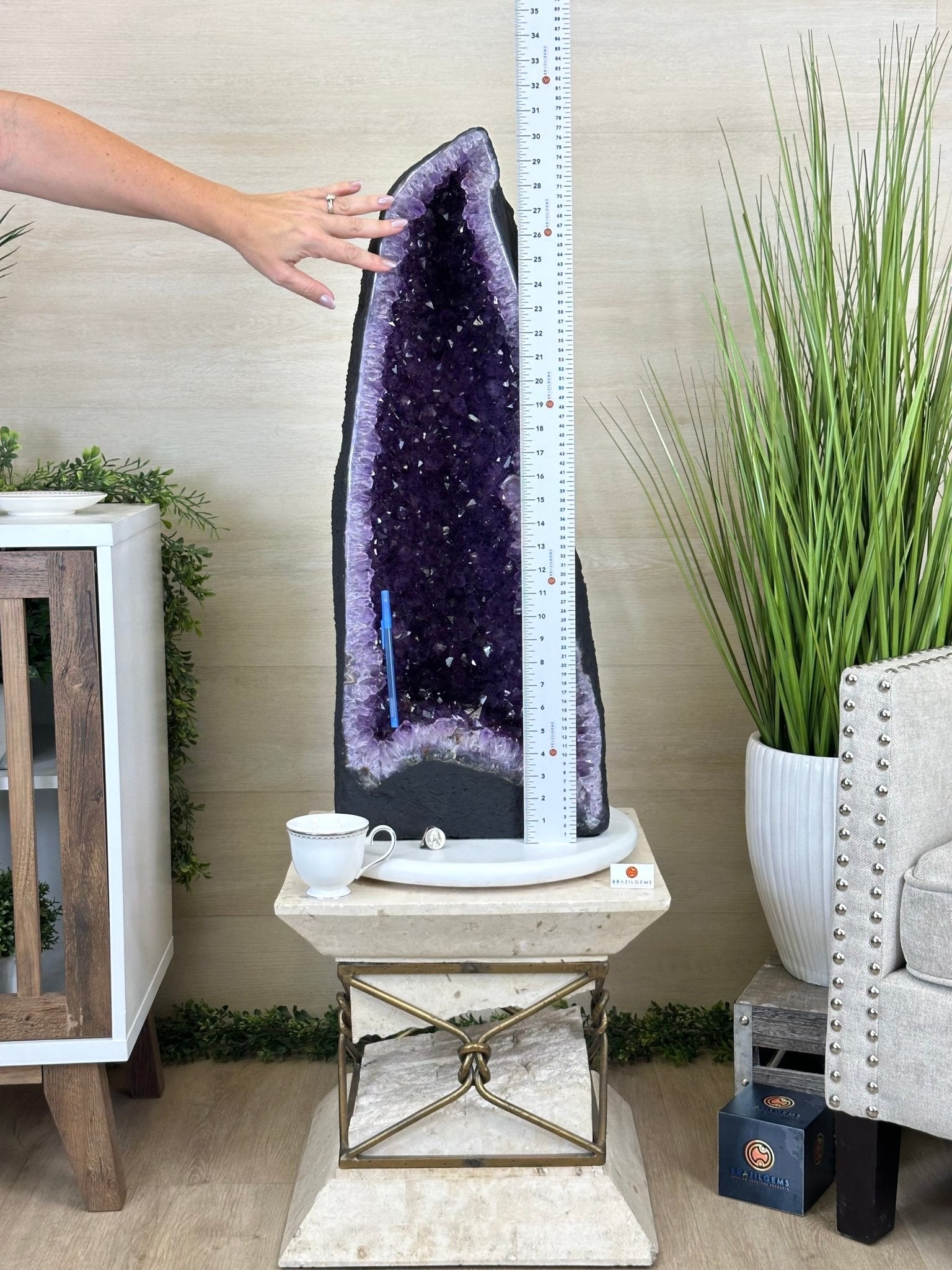 Super Quality Amethyst Cathedral, 110.3 lbs & 30.4 Inches Tall #5601 - 1494 - Brazil GemsBrazil GemsSuper Quality Amethyst Cathedral, 110.3 lbs & 30.4 Inches Tall #5601 - 1494Cathedrals5601 - 1494