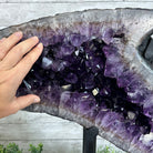 Super Quality Amethyst Cluster "Dolphin" on Metal Stand, 63.9 lbs & 22.1" tall #5491-0060 by Brazil Gems - Brazil GemsBrazil GemsSuper Quality Amethyst Cluster "Dolphin" on Metal Stand, 63.9 lbs & 22.1" tall #5491-0060 by Brazil GemsClusters on Fixed Bases5491-0060