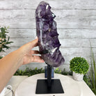 Super Quality Amethyst Cluster on a Metal Base, 28.7 lbs & 17.6" Tall #5491 - 0158 - Brazil GemsBrazil GemsSuper Quality Amethyst Cluster on a Metal Base, 28.7 lbs & 17.6" Tall #5491 - 0158Clusters on Fixed Bases5491 - 0158