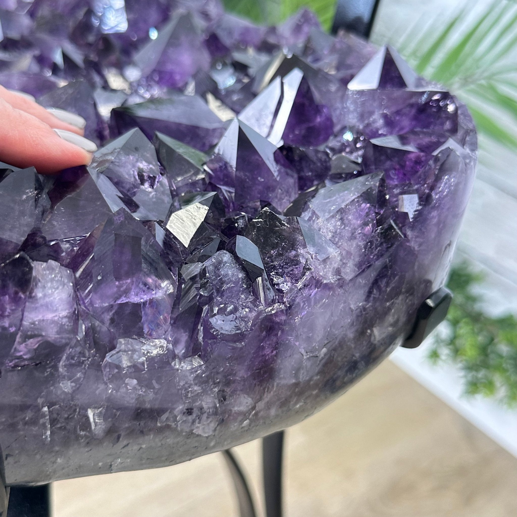 Super Quality Amethyst Geode Side Table, 38.6 lbs, 21.75" Tall #1384-0035 - Brazil GemsBrazil GemsSuper Quality Amethyst Geode Side Table, 38.6 lbs, 21.75" Tall #1384-0035Tables: Side1384-0035