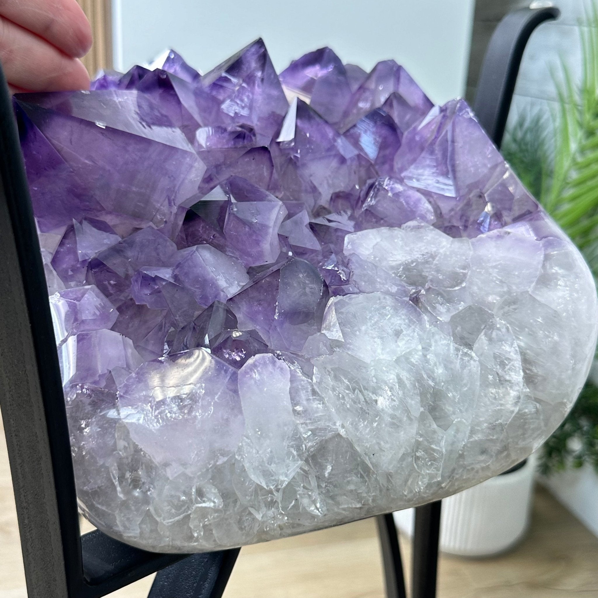 Super Quality Amethyst Geode Side Table, 46.2 lbs, 21.7" Tall #1384-0037 - Brazil GemsBrazil GemsSuper Quality Amethyst Geode Side Table, 46.2 lbs, 21.7" Tall #1384-0037Tables: Side1384-0037
