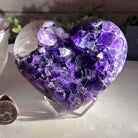 Super Quality Amethyst Heart Geode on an Acrylic Stand, 1.71 lbs & 3.4" Tall #5462-0064 by Brazil Gems - Brazil GemsBrazil GemsSuper Quality Amethyst Heart Geode on an Acrylic Stand, 1.71 lbs & 3.4" Tall #5462-0064 by Brazil GemsHearts5462-0064