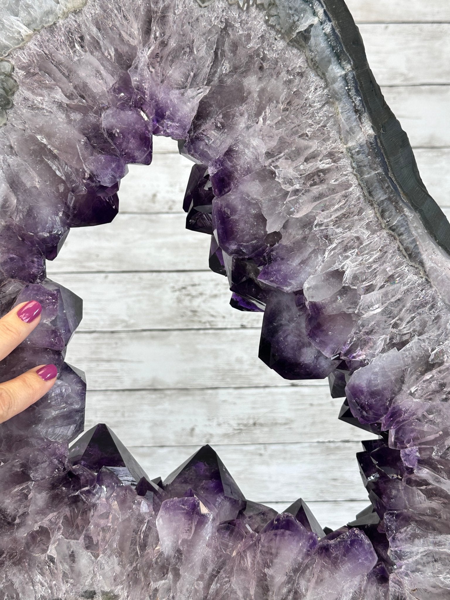 Super Quality Amethyst Portal, Rotating Stand, 171 lbs & 73" Tall #5604-0133 - Brazil GemsBrazil GemsSuper Quality Amethyst Portal, Rotating Stand, 171 lbs & 73" Tall #5604-0133Portals on Rotating Bases5604-0133