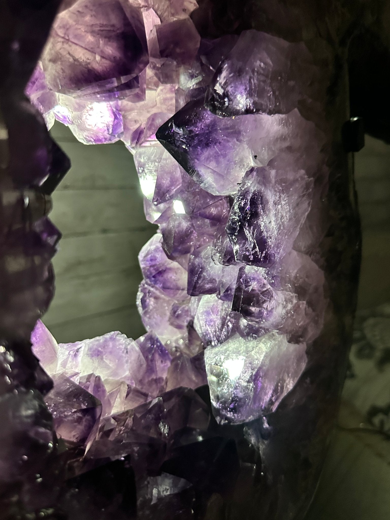 Super Quality Amethyst Portal, Rotating Stand, 171 lbs & 73" Tall #5604-0133 - Brazil GemsBrazil GemsSuper Quality Amethyst Portal, Rotating Stand, 171 lbs & 73" Tall #5604-0133Portals on Rotating Bases5604-0133