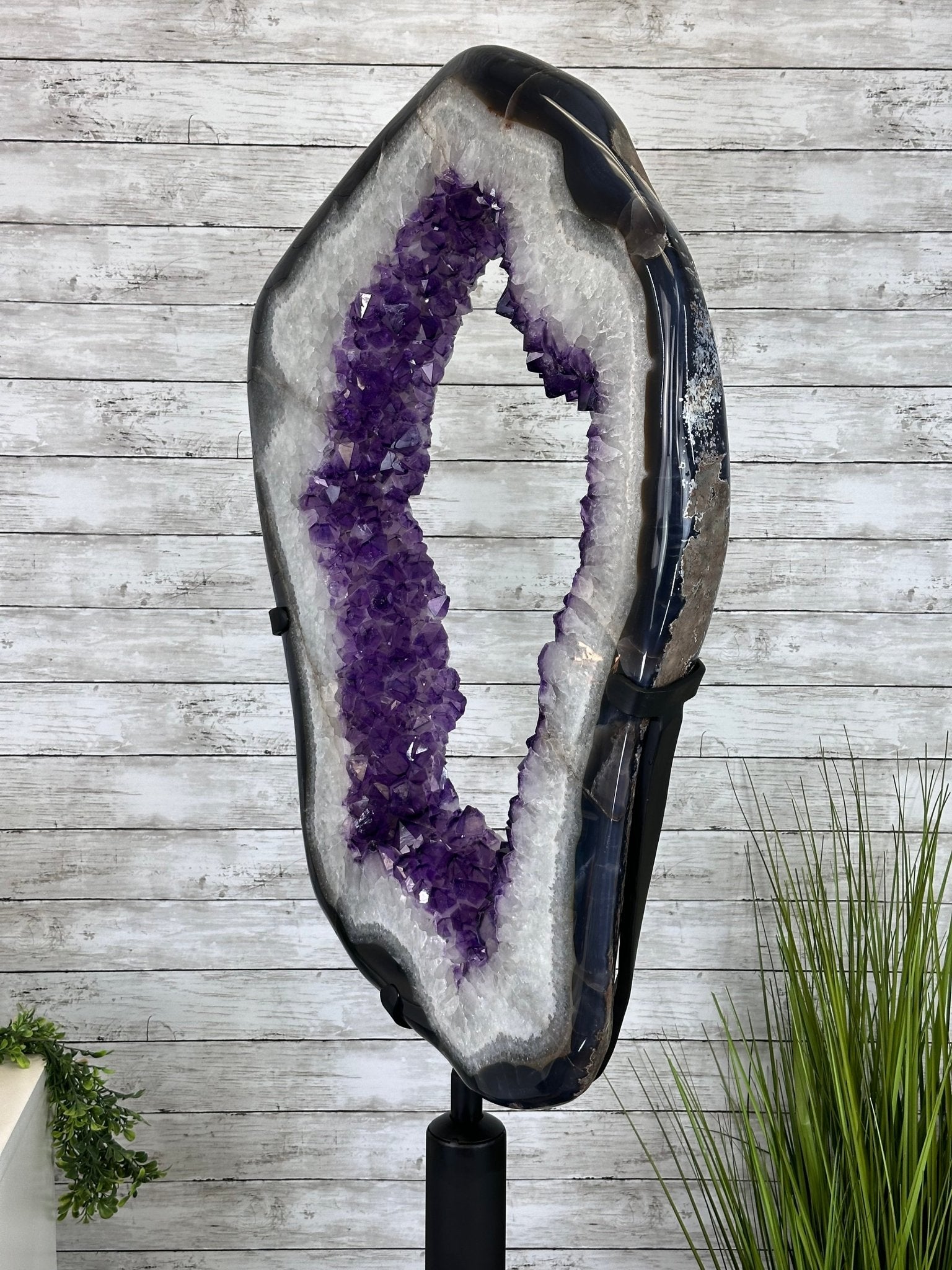 Super Quality Amethyst Portal, Rotating Stand, 185 lbs & 71" tall #5604-0130 - Brazil GemsBrazil GemsSuper Quality Amethyst Portal, Rotating Stand, 185 lbs & 71" tall #5604-0130Portals on Rotating Bases5604-0130
