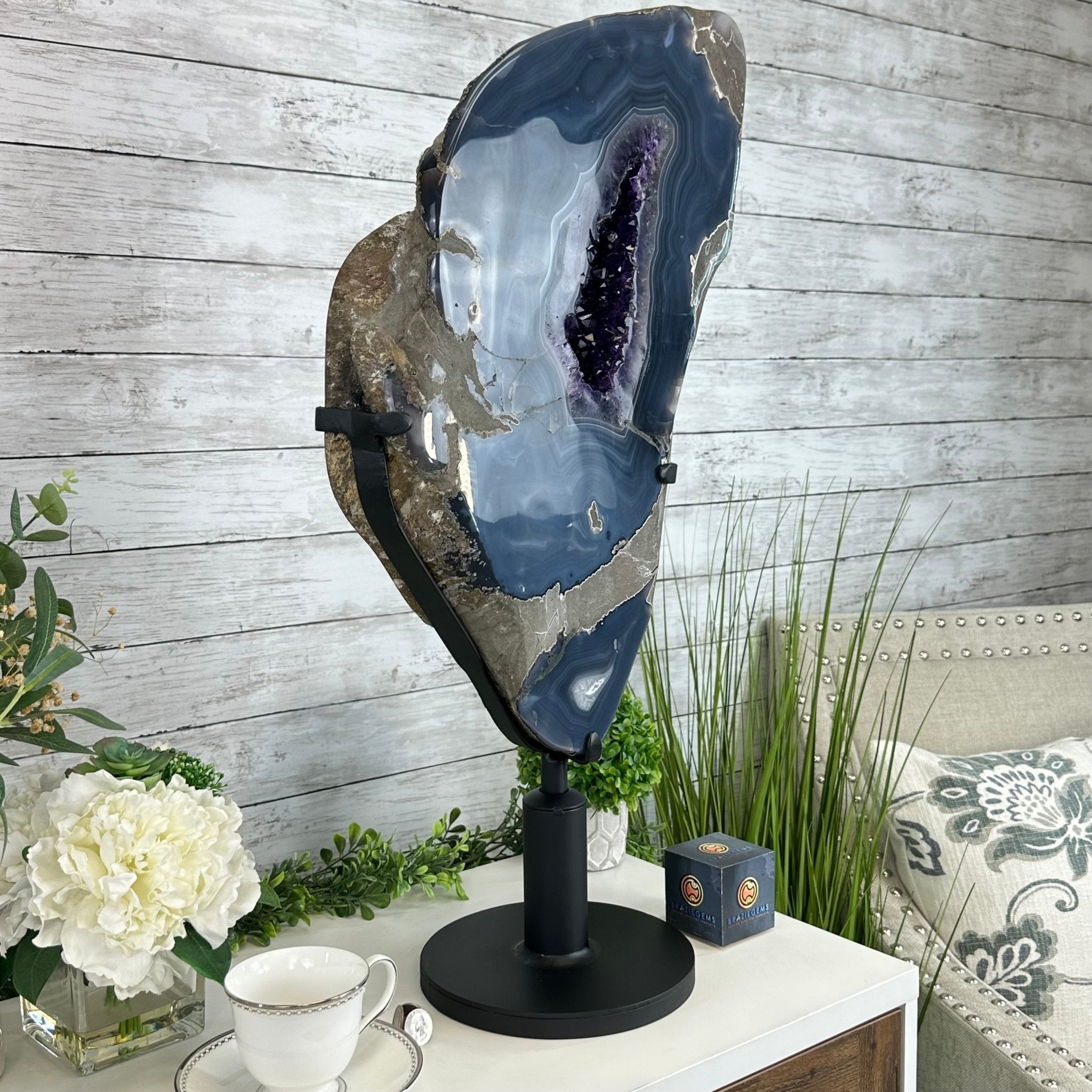 Super Quality Amethyst Portal, Rotating Stand, 47.7 lbs & 28.6" Tall #5604 - 0135 - Brazil GemsBrazil GemsSuper Quality Amethyst Portal, Rotating Stand, 47.7 lbs & 28.6" Tall #5604 - 0135Portals on Rotating Bases5604 - 0135