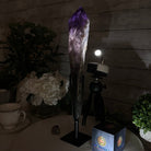 Super Quality Amethyst Wand on a Metal Stand, 2.7 lbs & 15.1" Tall #3123AM-014 - Brazil GemsBrazil GemsSuper Quality Amethyst Wand on a Metal Stand, 2.7 lbs & 15.1" Tall #3123AM-014Clusters on Fixed Bases3123AM-014