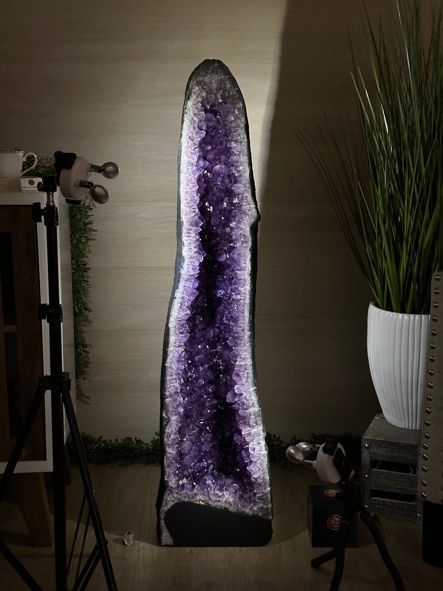 Super Quality Brazilian Amethyst Cathedral, 114.7 lbs & 41.8 Inches Tall #5601 - 1479 - Brazil GemsBrazil GemsSuper Quality Brazilian Amethyst Cathedral, 114.7 lbs & 41.8 Inches Tall #5601 - 1479Cathedrals5601 - 1479