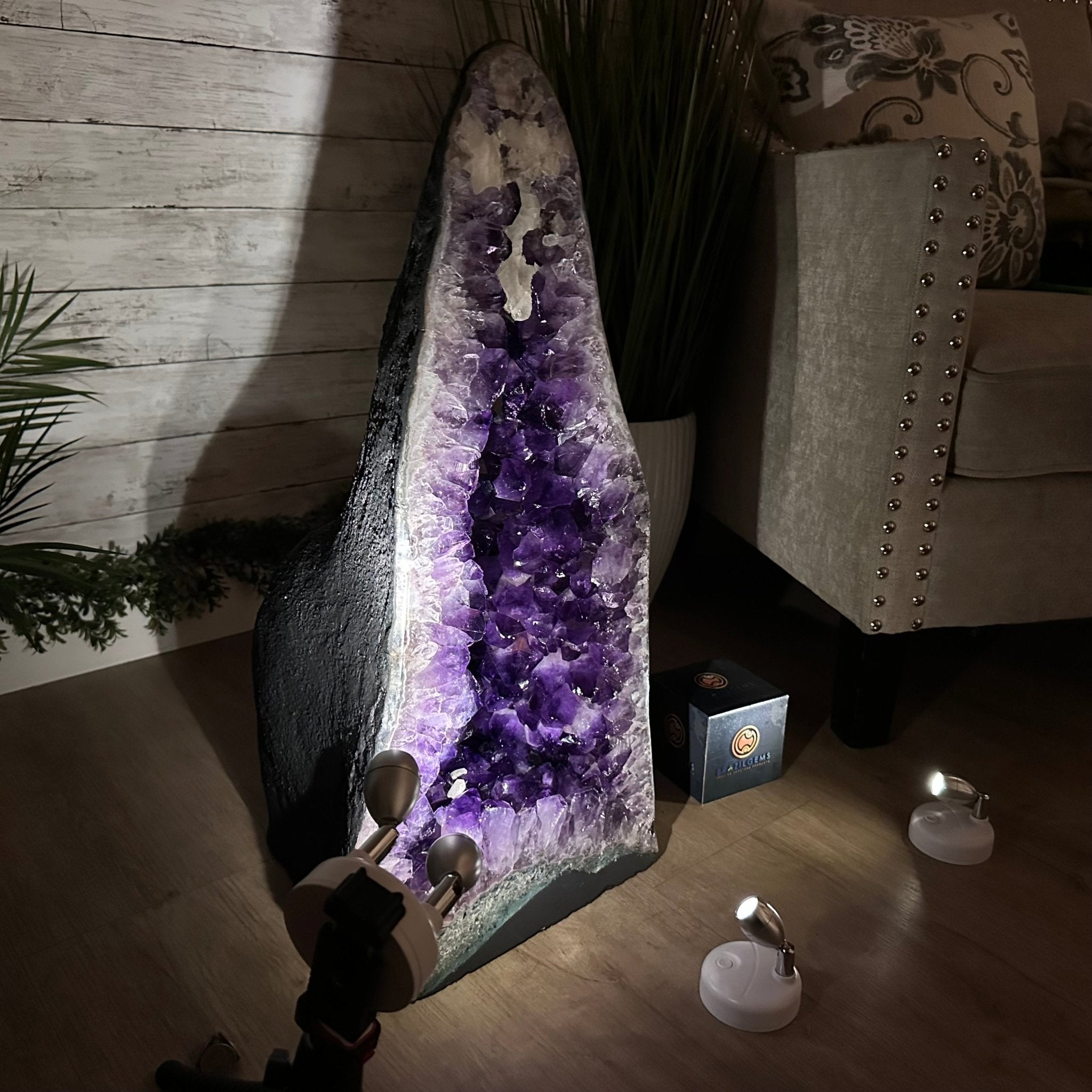 Super Quality Brazilian Amethyst Cathedral, 119.2 lbs & 26.1" Tall #5601 - 1329 - Brazil GemsBrazil GemsSuper Quality Brazilian Amethyst Cathedral, 119.2 lbs & 26.1" Tall #5601 - 1329Cathedrals5601 - 1329