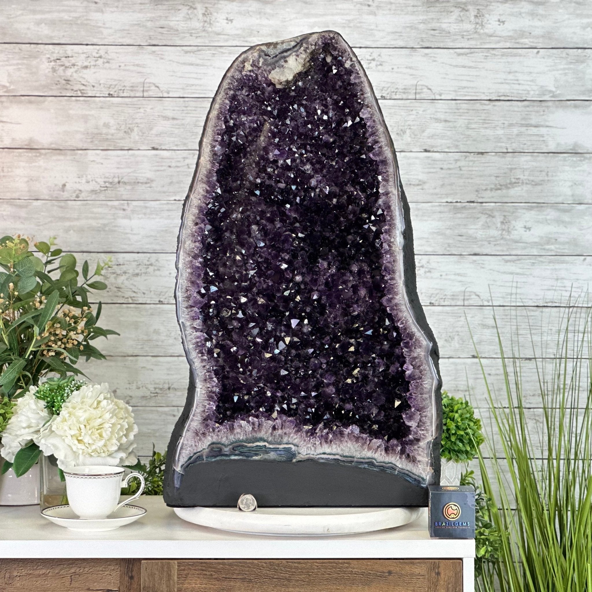 Super Quality Brazilian Amethyst Cathedral, 124.3 lbs & 27.2" Tall #5601 - 1263 - Brazil GemsBrazil GemsSuper Quality Brazilian Amethyst Cathedral, 124.3 lbs & 27.2" Tall #5601 - 1263Cathedrals5601 - 1263