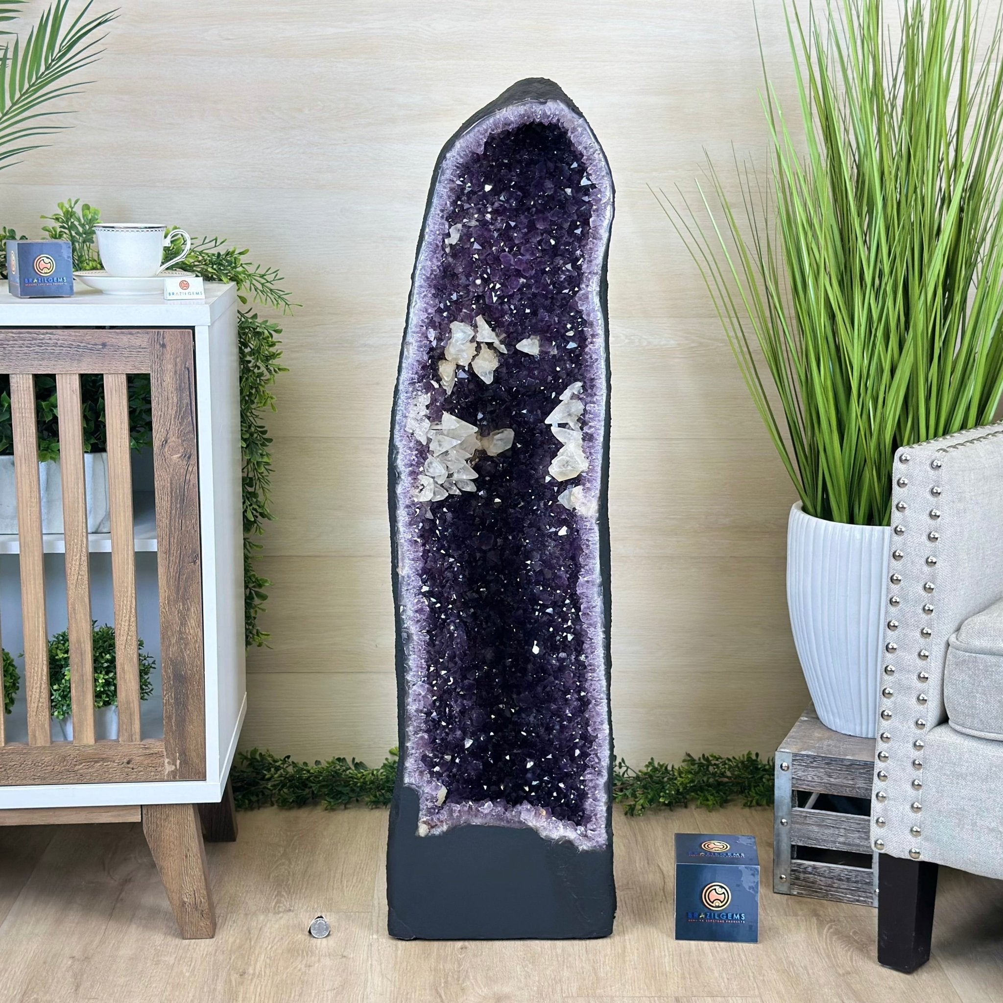 Super Quality Brazilian Amethyst Cathedral, 163.2 lbs & 3 Feet 6 Inches Tall #5601 - 1483 - Brazil GemsBrazil GemsSuper Quality Brazilian Amethyst Cathedral, 163.2 lbs & 3 Feet 6 Inches Tall #5601 - 1483Cathedrals5601 - 1483