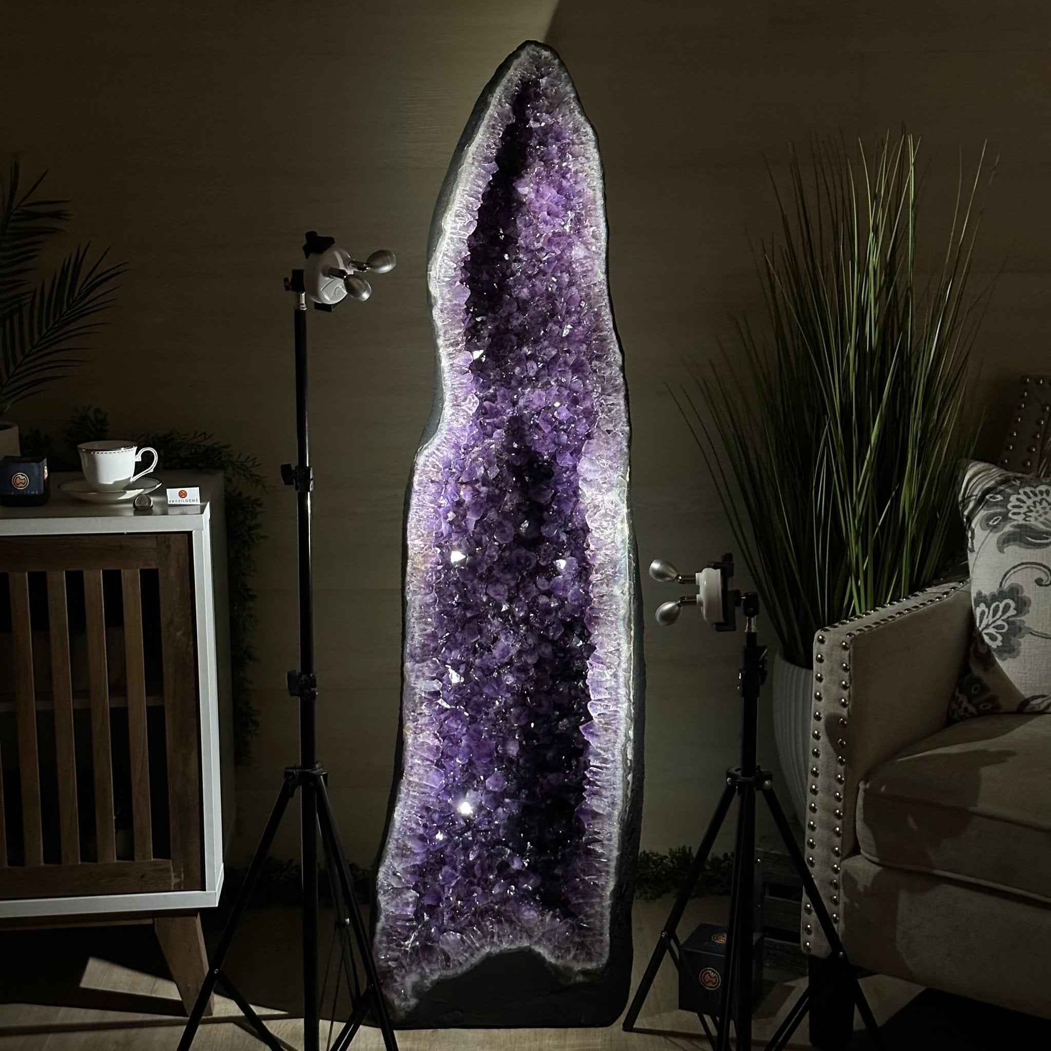 Super Quality Brazilian Amethyst Cathedral, 377.1 lbs & 4 Feet 9 Inches Tall #5601 - 1486 - Brazil GemsBrazil GemsSuper Quality Brazilian Amethyst Cathedral, 377.1 lbs & 4 Feet 9 Inches Tall #5601 - 1486Cathedrals5601 - 1486
