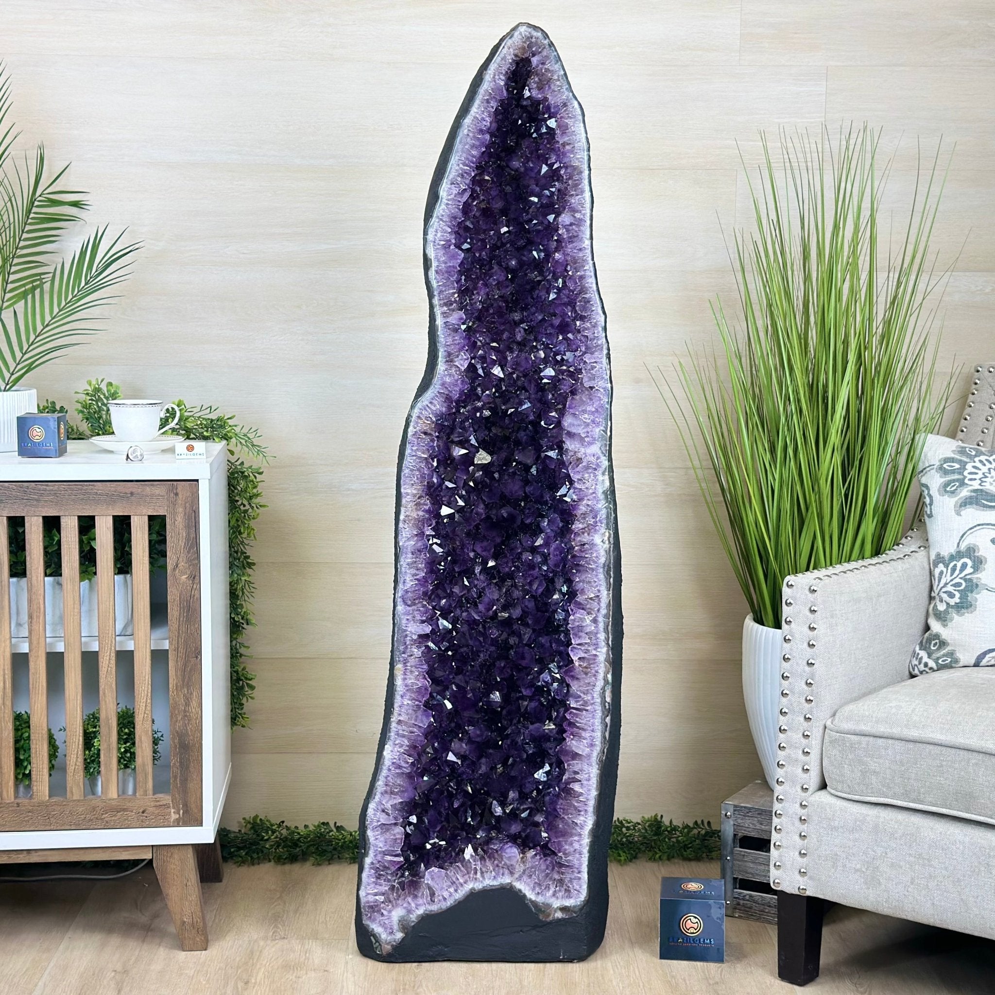 Super Quality Brazilian Amethyst Cathedral, 377.1 lbs & 4 Feet 9 Inches Tall #5601 - 1486 - Brazil GemsBrazil GemsSuper Quality Brazilian Amethyst Cathedral, 377.1 lbs & 4 Feet 9 Inches Tall #5601 - 1486Cathedrals5601 - 1486