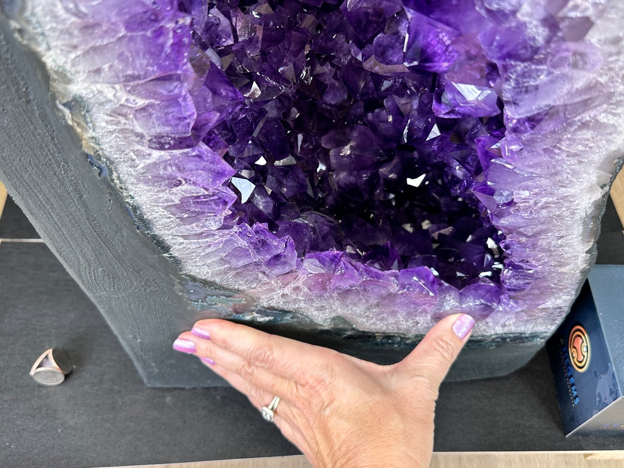 6lb amethyst Crystal Raw geode Brazil statement on sale Piece